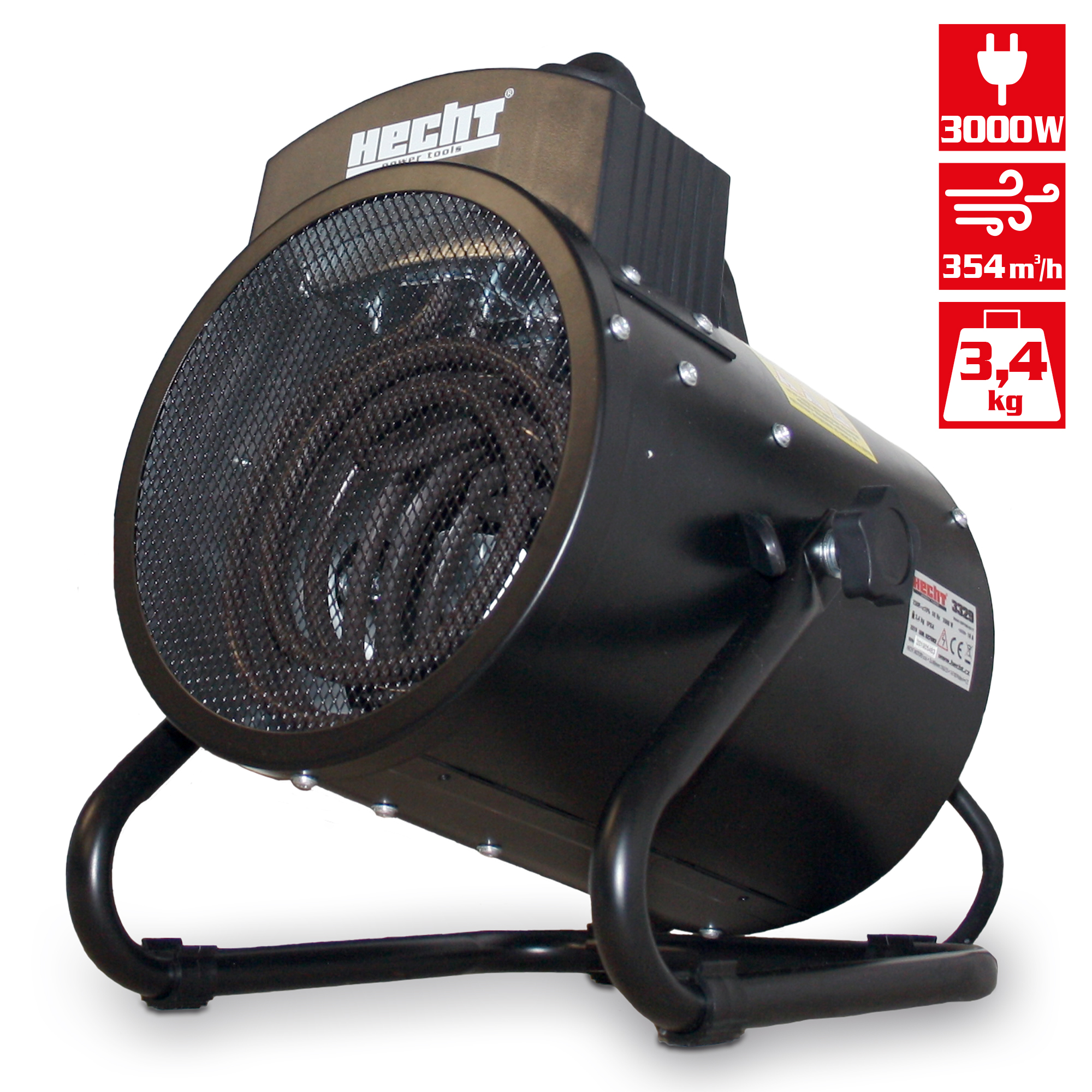 HECHT Elektro Heizlüfter »3329« Elektro Heizlüfter mit stufenlosem Thermostat