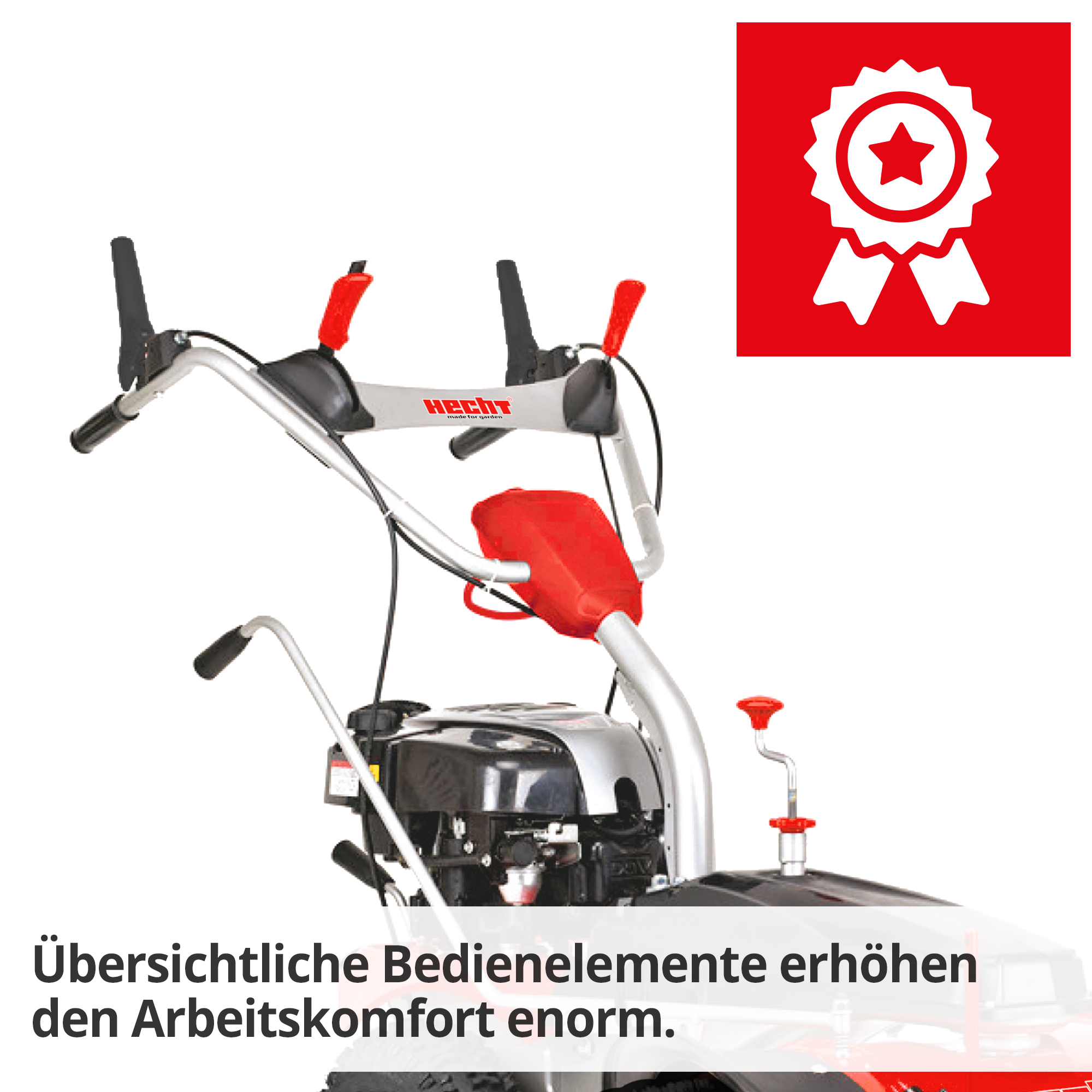 HECHT Benzin Kehrmaschine 8101 BS Kehrmaschine mit übersichtlichen Bedienelementen