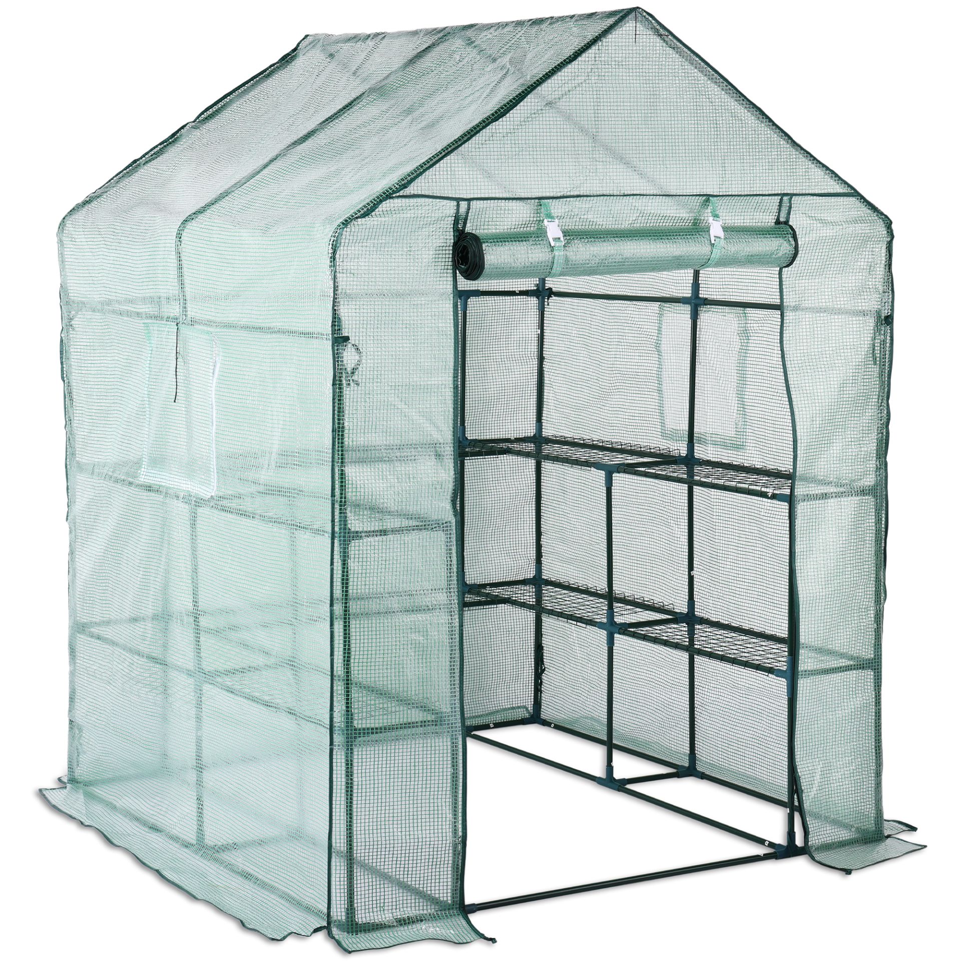 TOM Anzucht Gewächshaus GH-240; Abgeschrägtes Dach ermöglicht einfaches Abfließen von Regenwasser