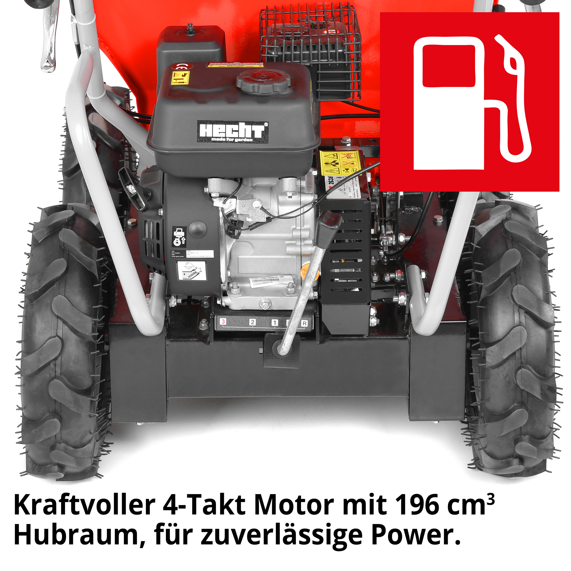 Hecht Motorschubkare mit Benzinantrieb 196 ccm Hubraum 