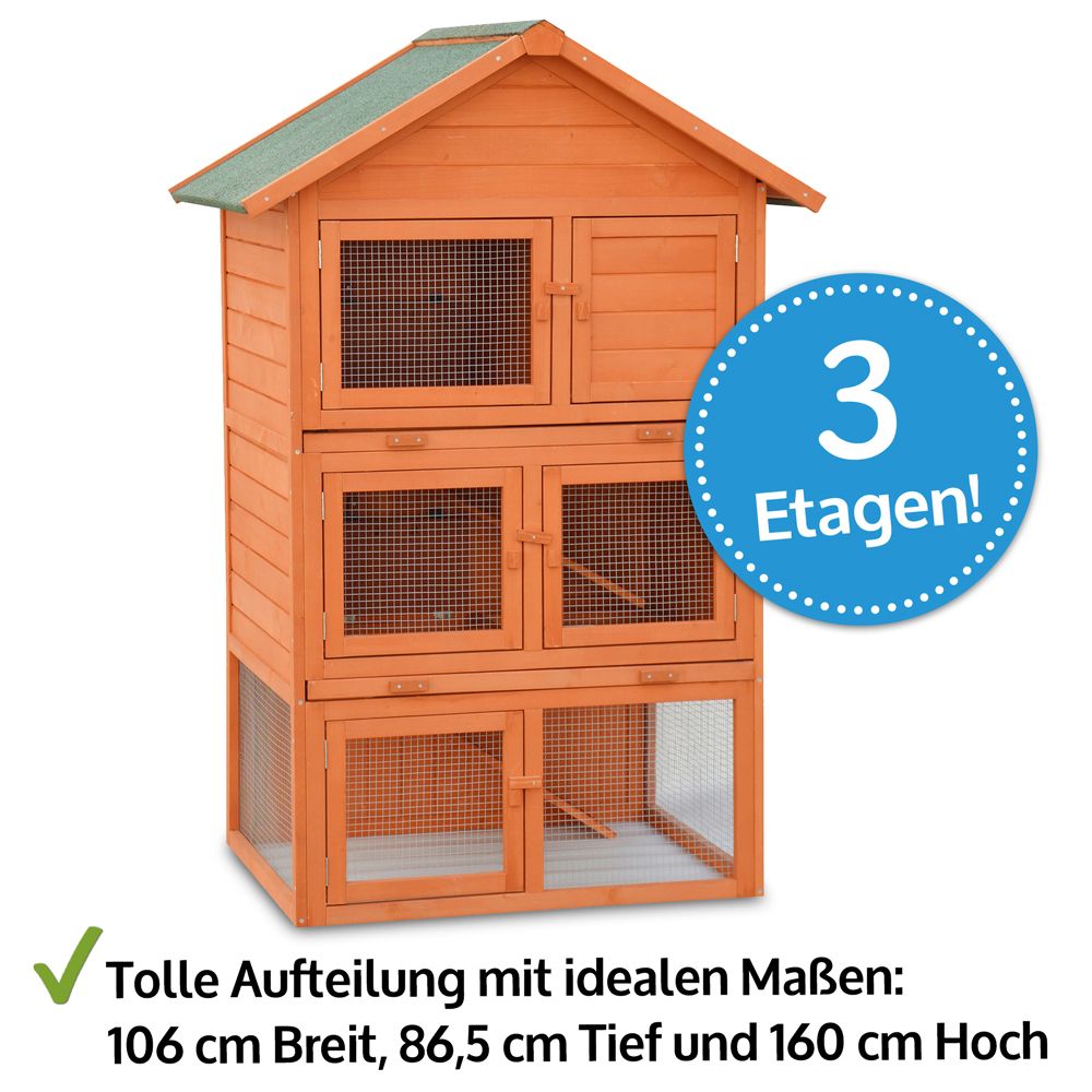 zooprinz Hasenstall Jumbo Groß und drei Etagen  zooprinz Hasenstall Jumbo Groß und drei Etagen