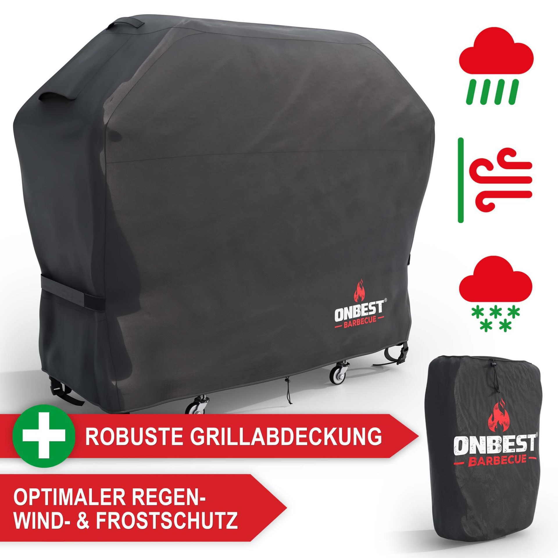 Holzkohlegrill Austin - robuste Grillabdeckung; optimale Regen-, Wind- und Frostschutz