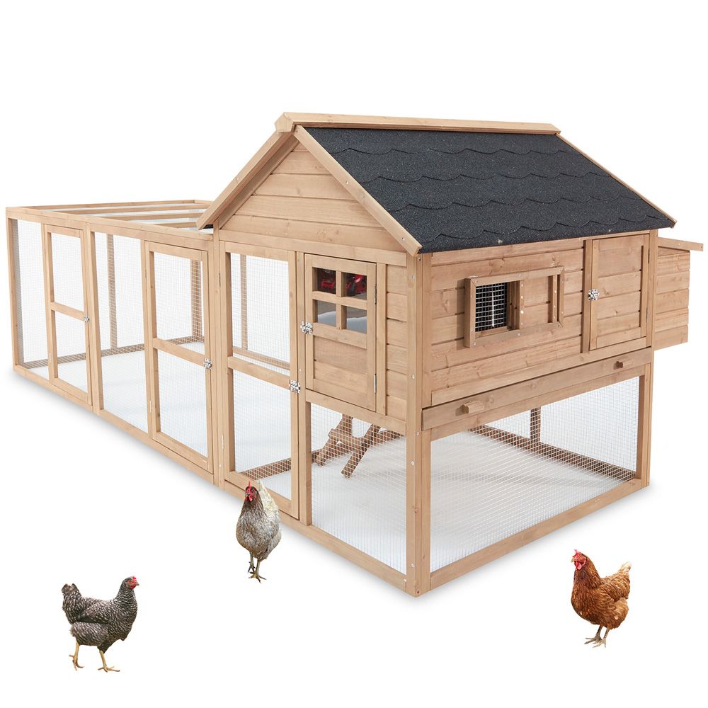 Hühnervoliere Happy Huhn Set; Viel Platz und Sonnenliegeflächen (Dieses Bild wurde mit Hilfe von KI generiert.)