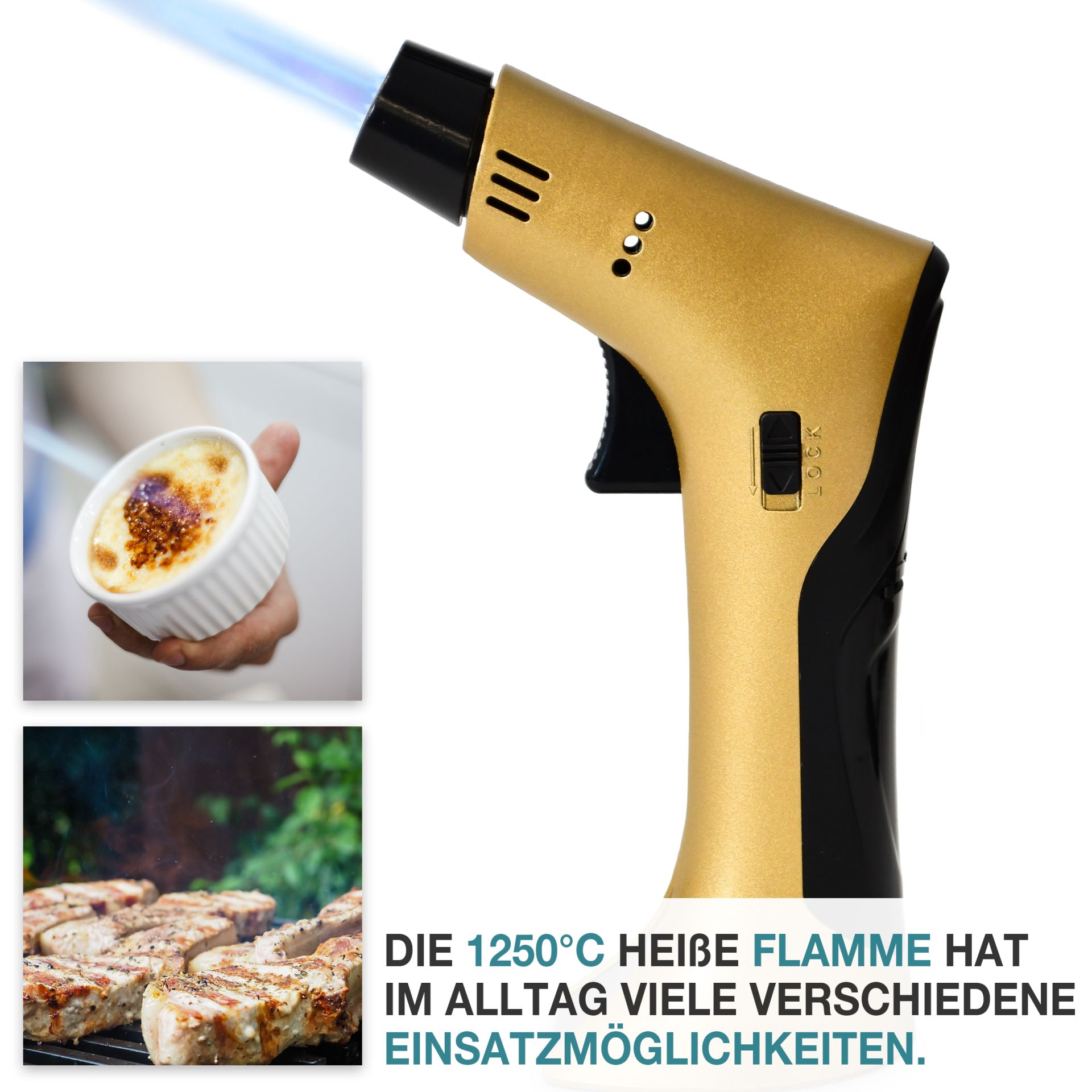 TOM Jetbrenner GB-500; 1250 Grad Celsius heiße Flamme für vielseitige Einsatzmöglichkeiten