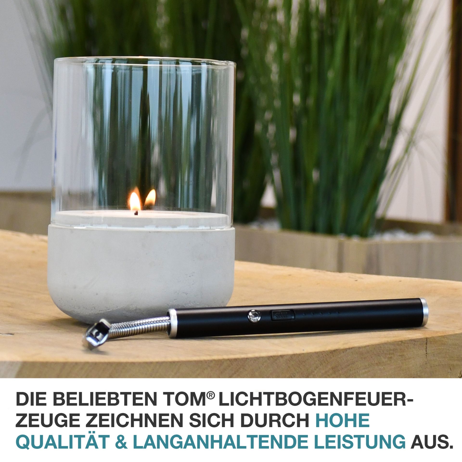 TOM Lichtbogenfeuerzeug; hohe Qualität und langanhaltende Leistung