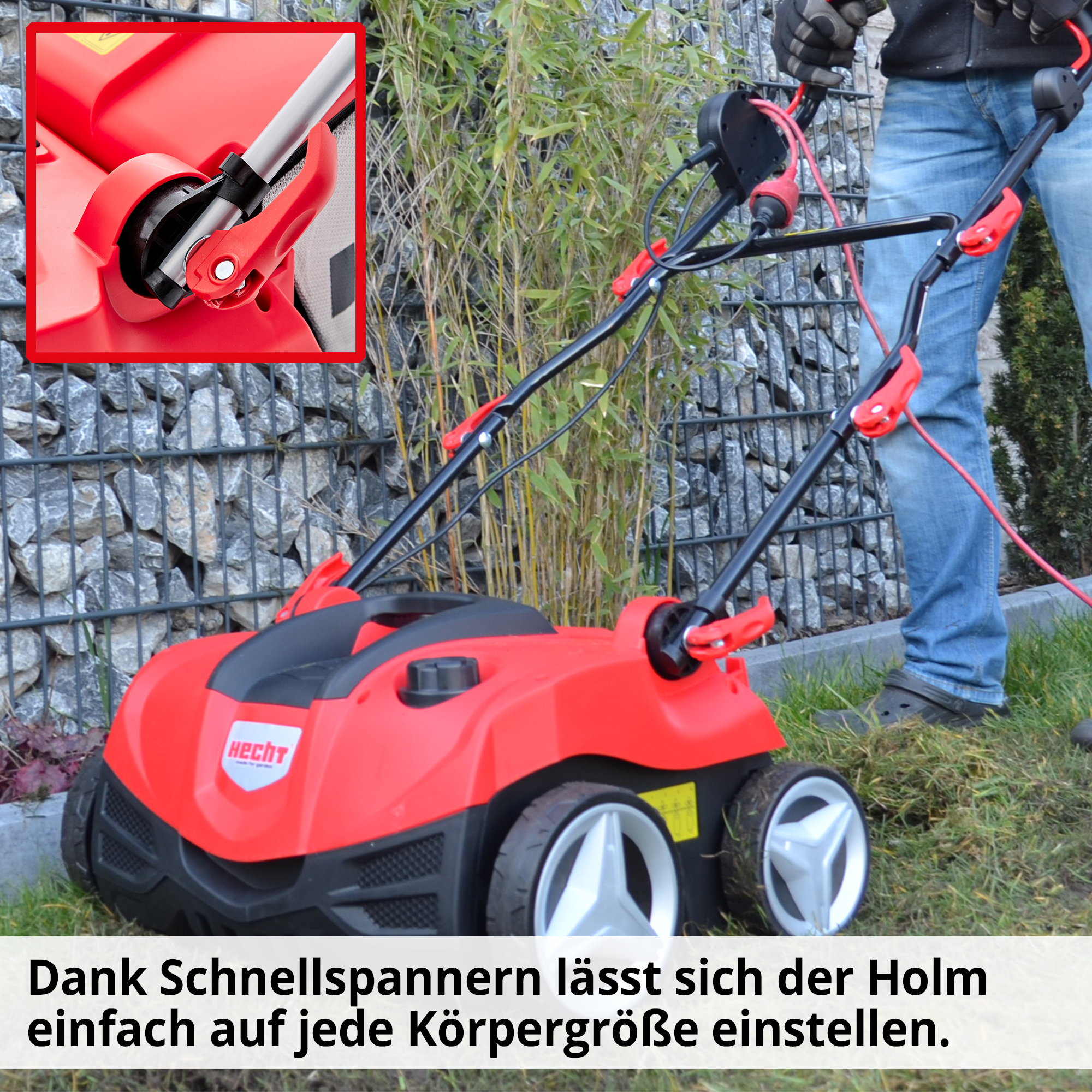 HECHT Elektro Vertikutierer »1999« Elektro Vertikutierer mit verstellbarem Holm