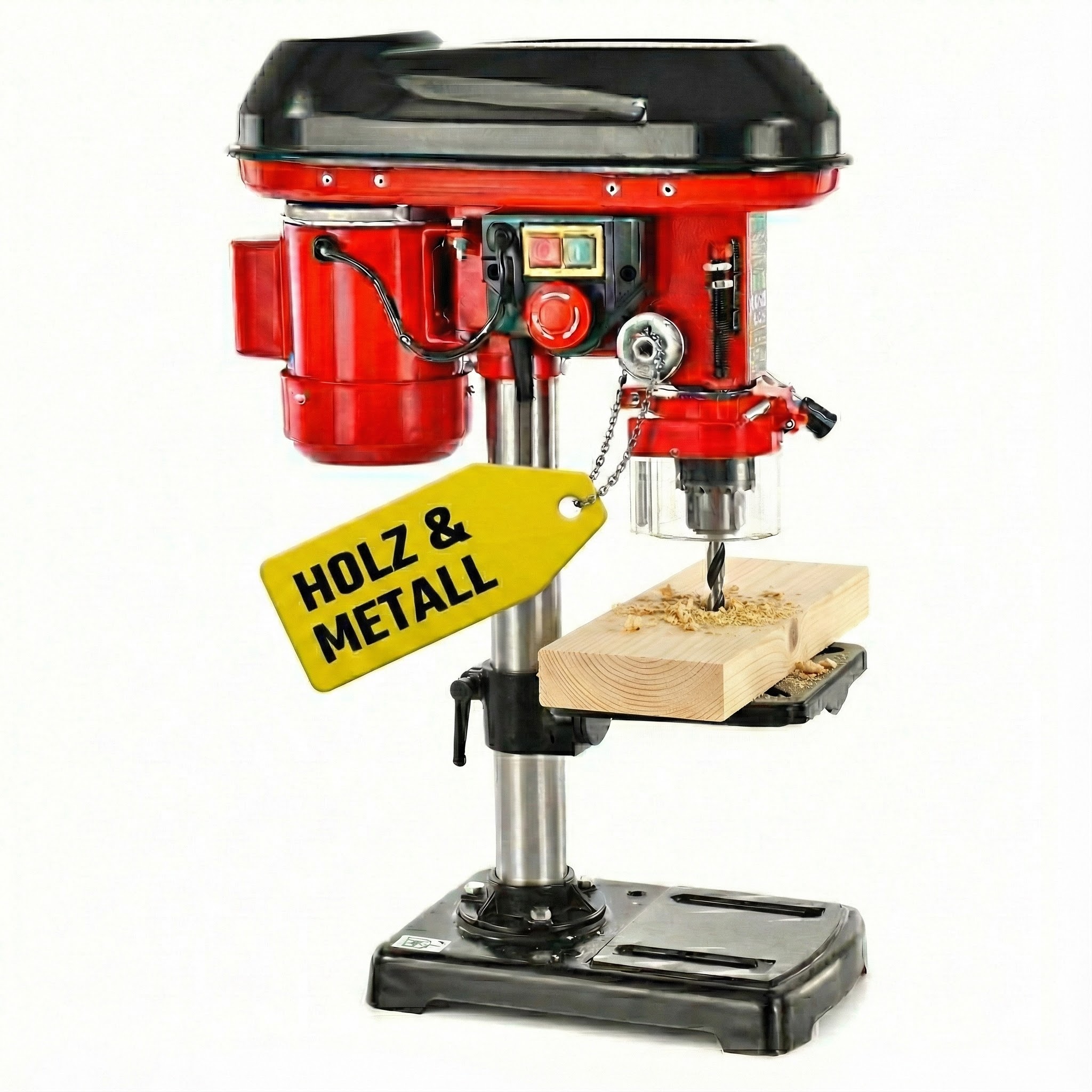 Standbohrmaschine mit 500-Watt-Motor für präzise Bohrarbeiten (Dieses Bild wurde mit Hilfe von KI generiert.)