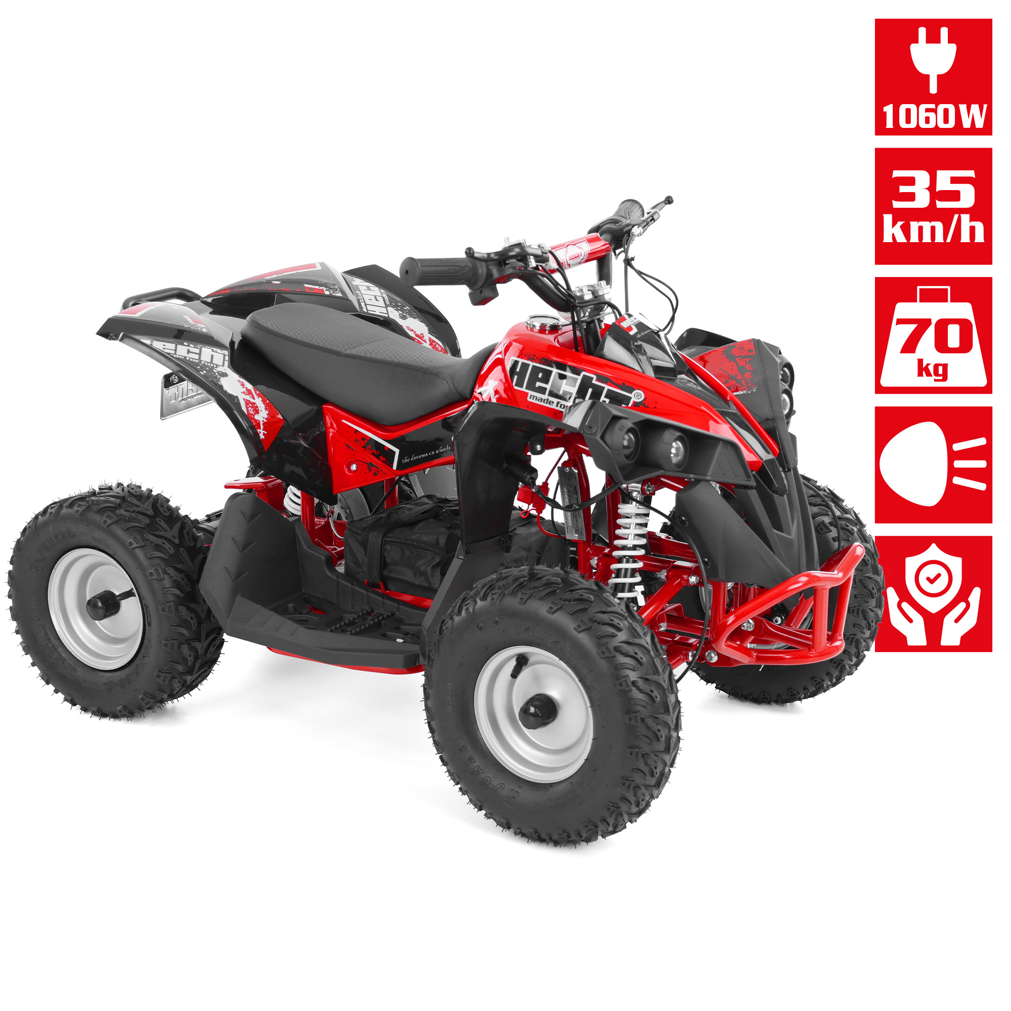 Elektro Quad; Akku: 36V (3 x 12V), 12 Ah, Ladezeit ca. 8 Stunden