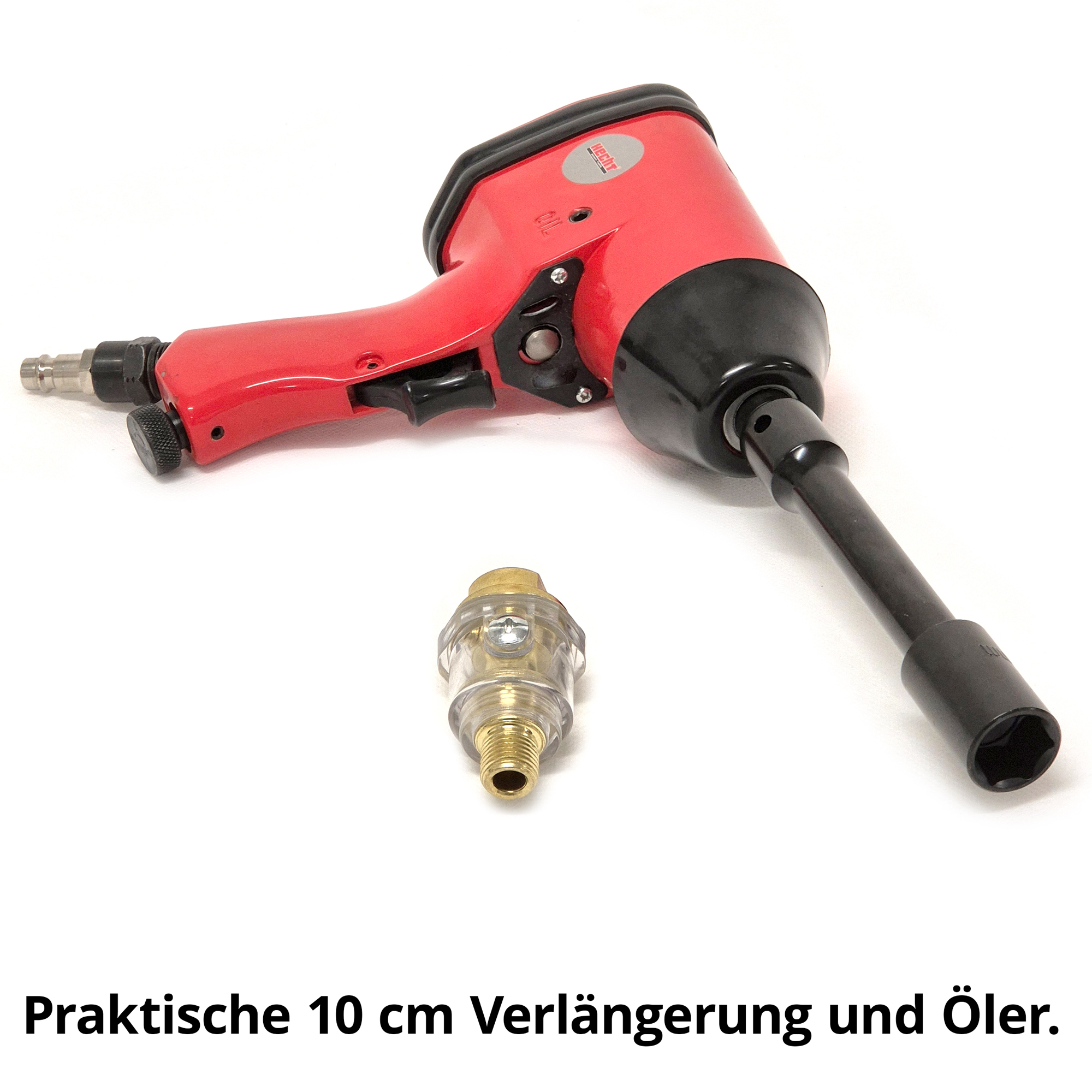 Druckluft Schlagschrauber Set mir praktischer 10cm Verlängerung und Öler