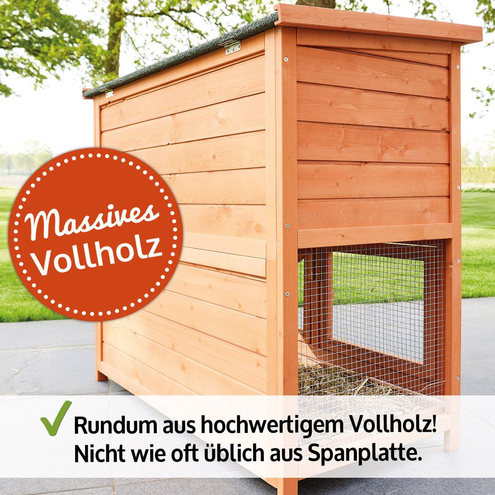 zooprinz Hasenstall Mukkel Hasenstall aus massivem Vollholz