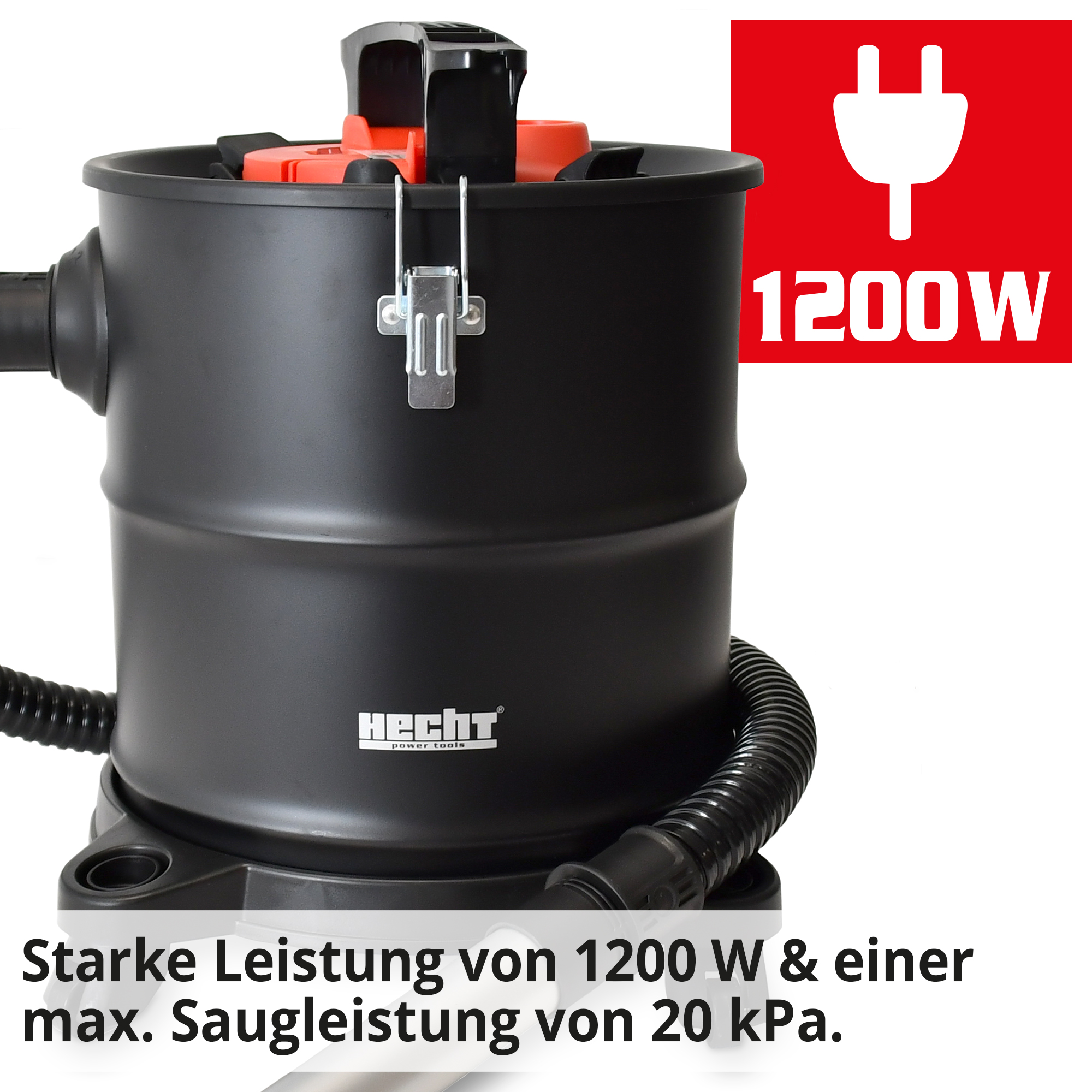 HECHT 22E Aschesauger mit starker Leistung und einer starken Saugleistung