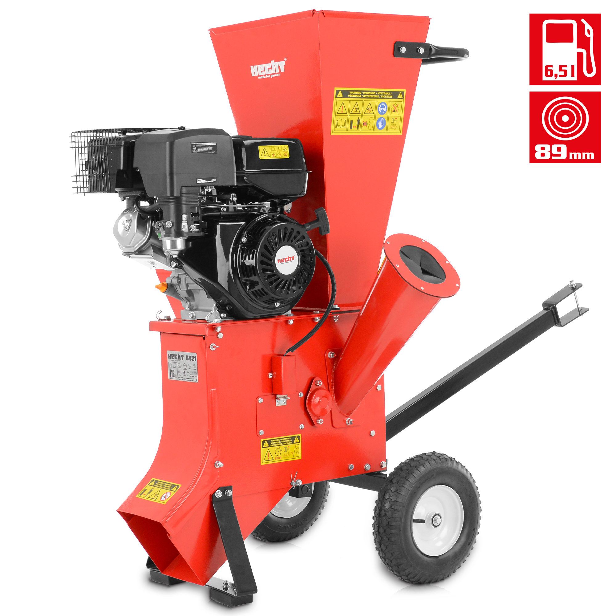 HECHT Benzin Gartenhäcksler 6421 Benzin Gartenhäcksler für anspruchsvolle gartenarbeiten