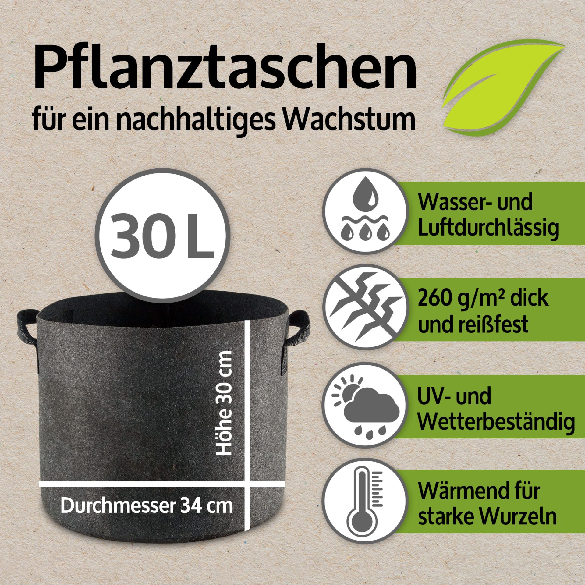 Pflanzsäcke; reißfest, wetterbeständig und wärmend