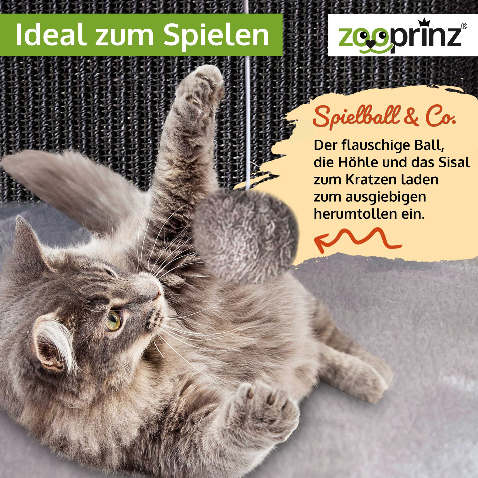 45668-galeriebild_3 Katzenhaus Sisal; Ideal zum Spielen mit Spielball