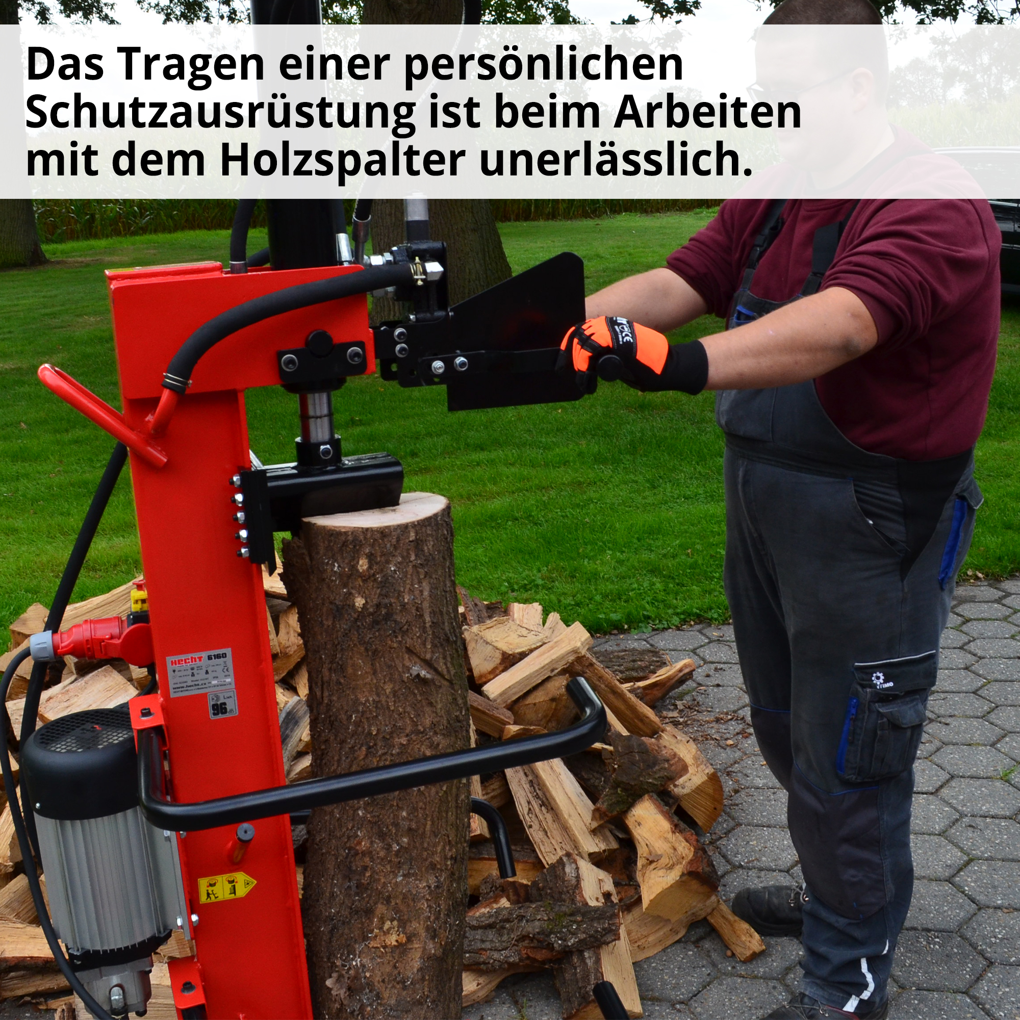 HECHT Hydraulikspalter 6160 Hydraulikspalter zur Brennholzverarbeitung