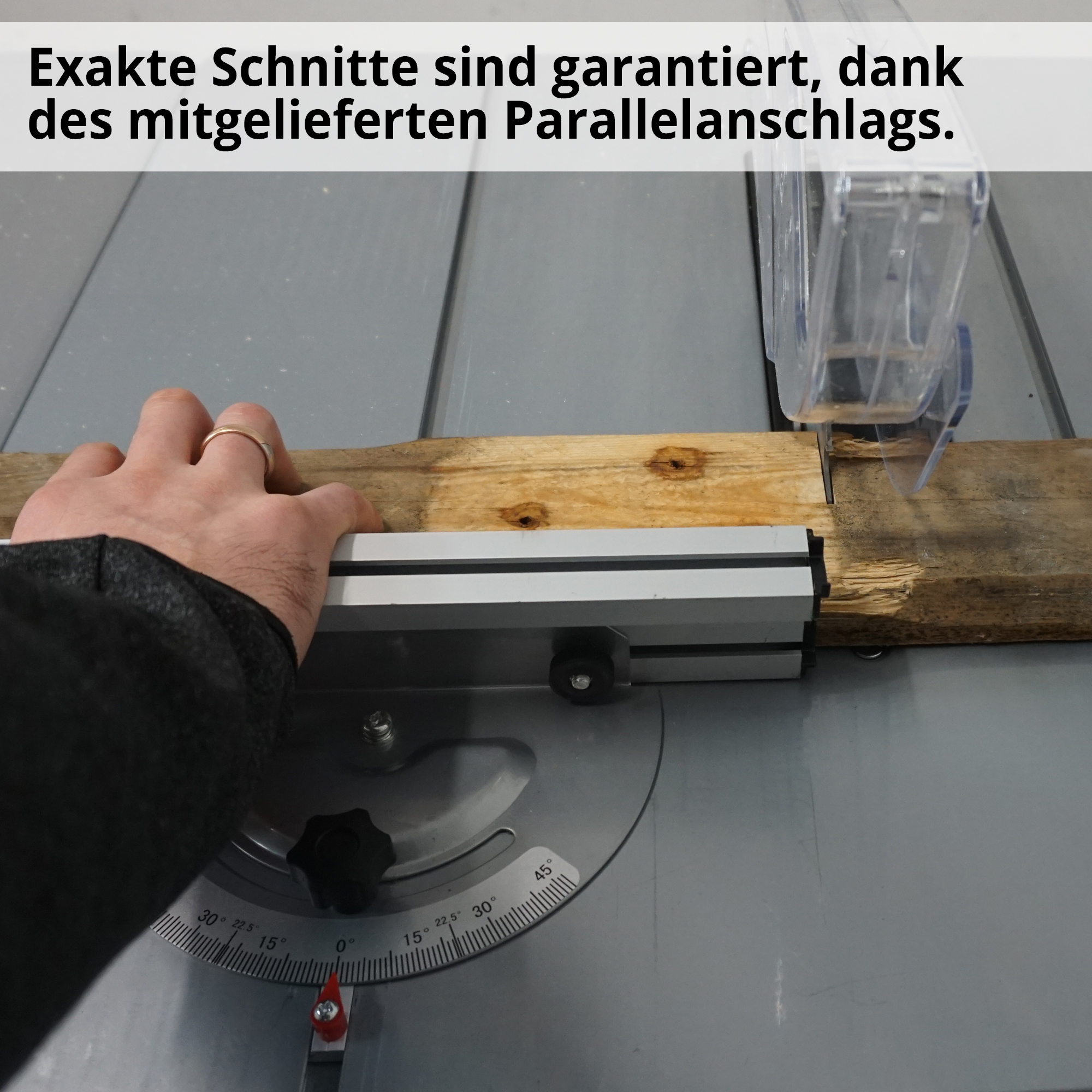 HECHT 8254 Tischkreissäge; Exakte Schnitte sind garantiert, dank des mitgelieferten Parallelanschlags