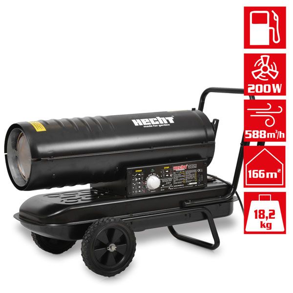 HECHT Diesel Heizkanone 3021 Heizkanone ideal für große Räume