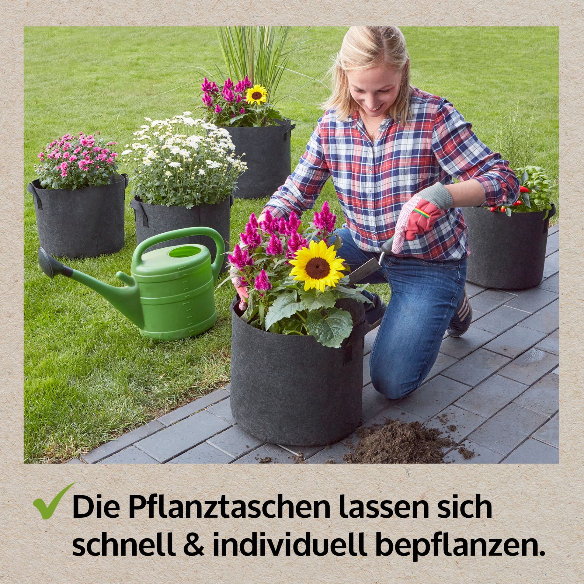  Pflanzsäcke; schnell und individuell bepflanzen