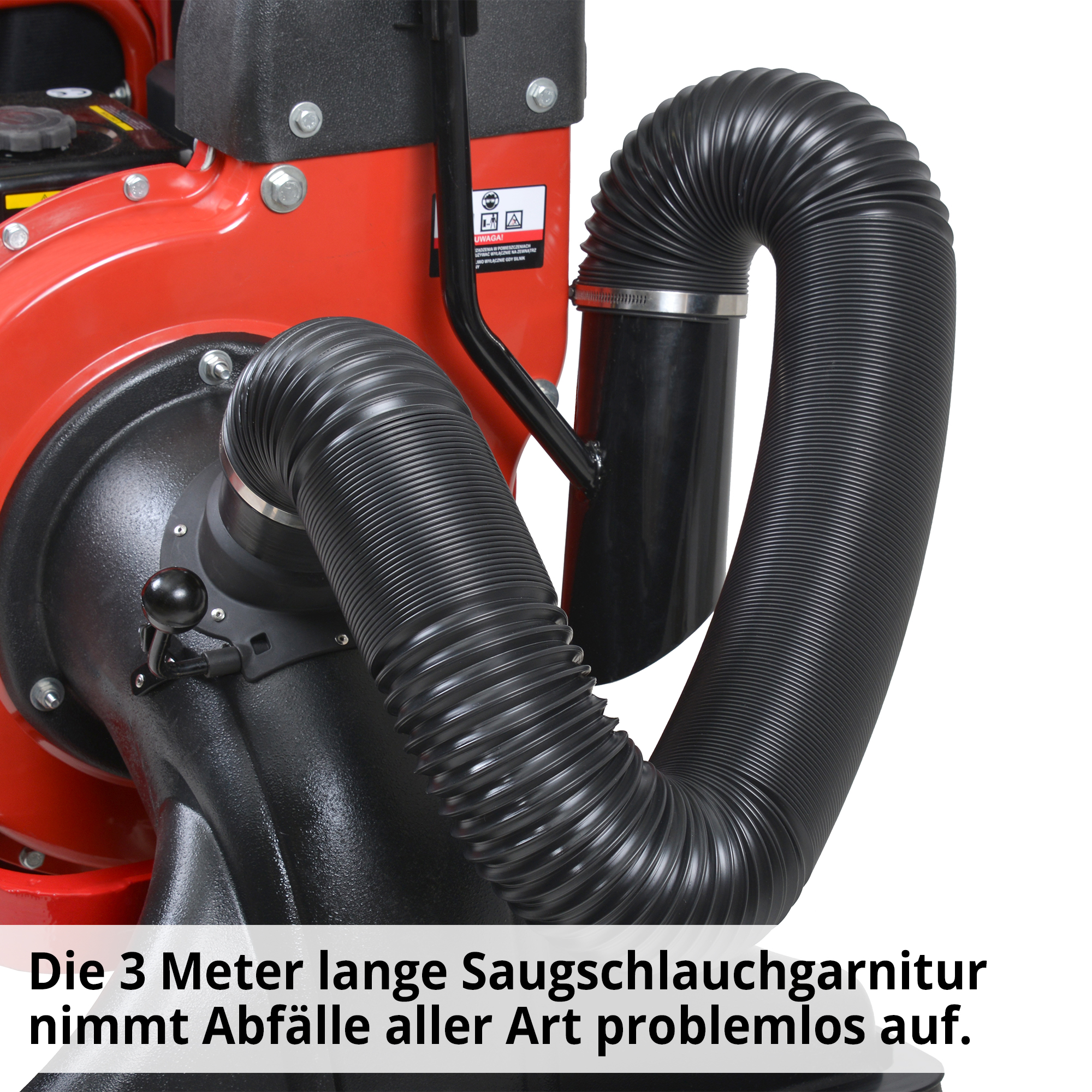 Hecht Abfallsauger mit 3 m Langem Schlauch und perfekte Bewegungsfreiheit 