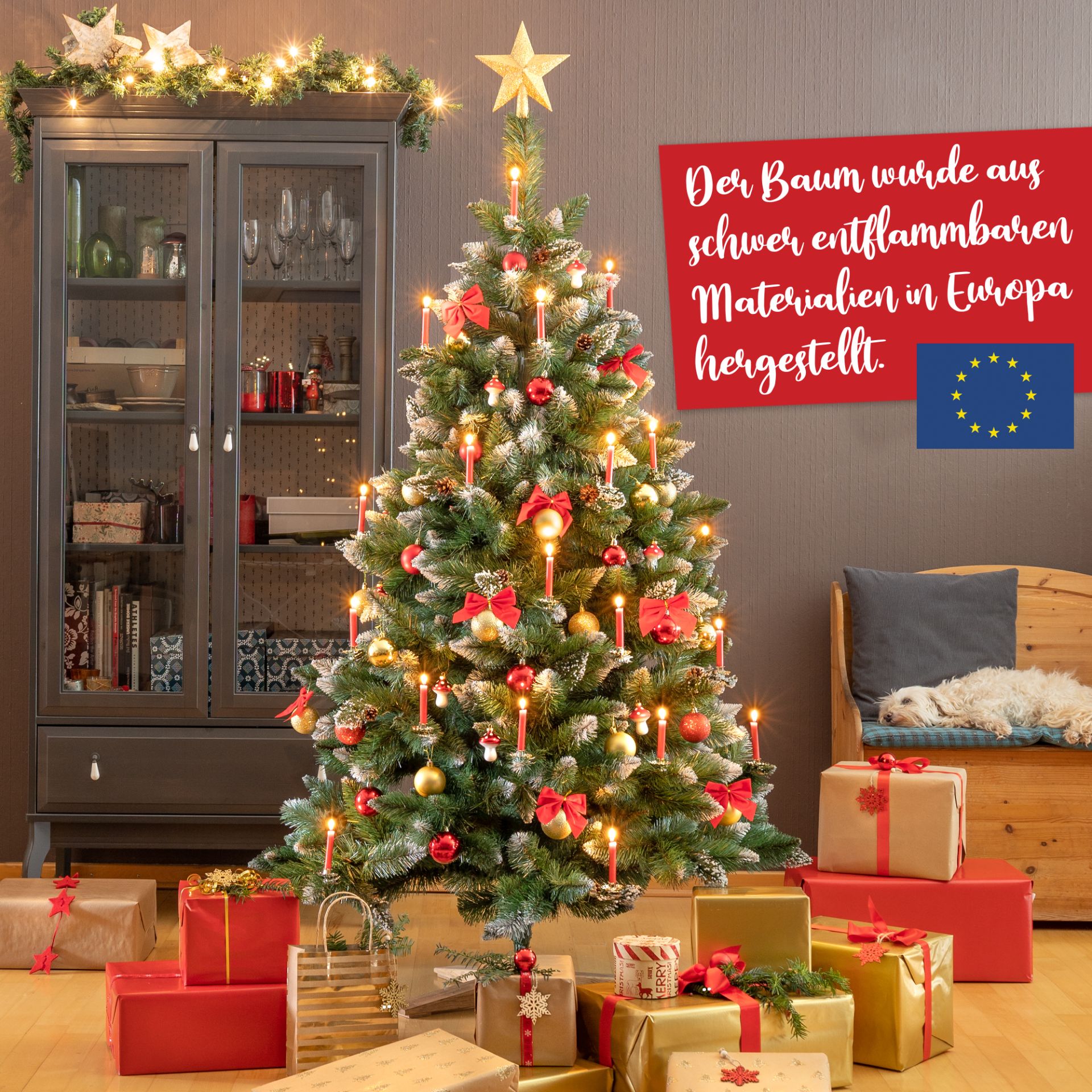 Herstellung mit schwer entflammbaren Materialien in Europa - Weihnachtsbaum Winterland