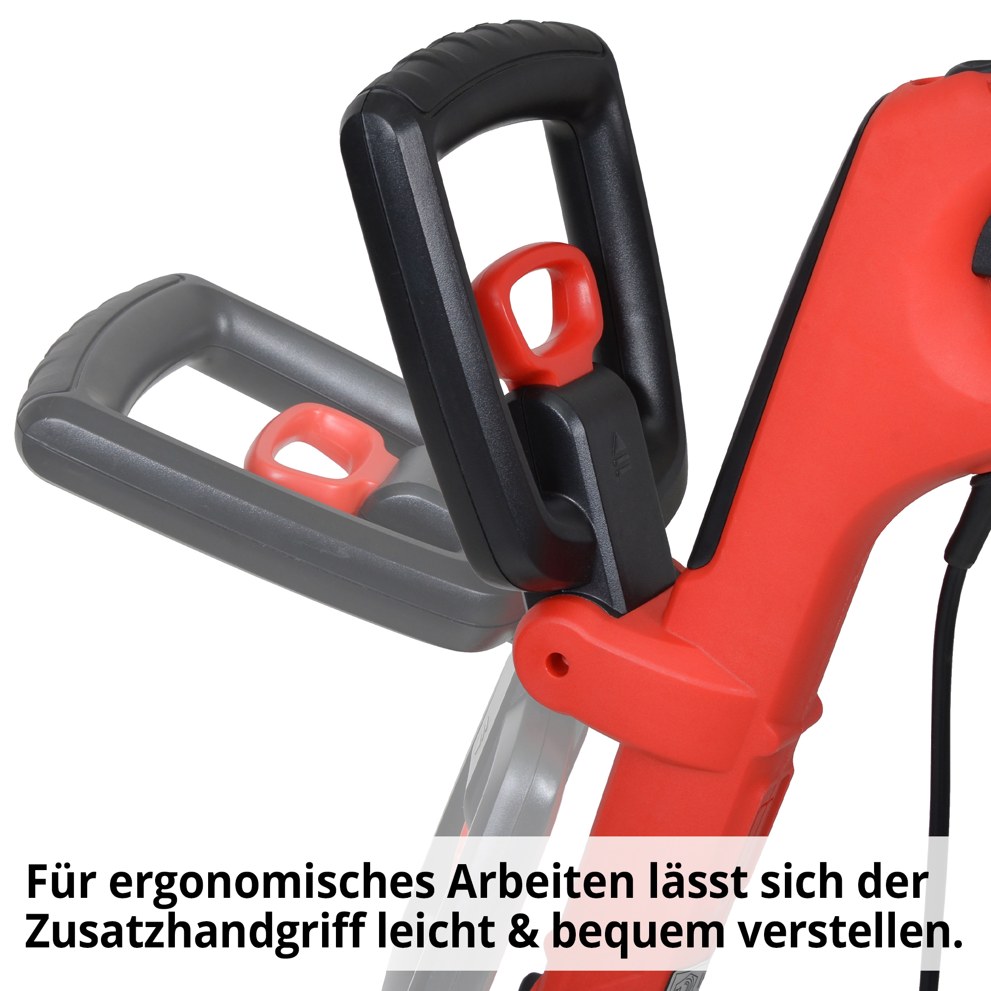 Rasentrimmer; Zusatzhandgriff lässt sich bequem verstellen