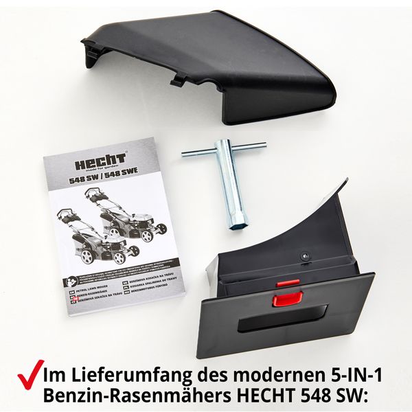 HECHT Benzin-Rasenmäher 548 SW Benzin-Rasenmäher Lieferumfang