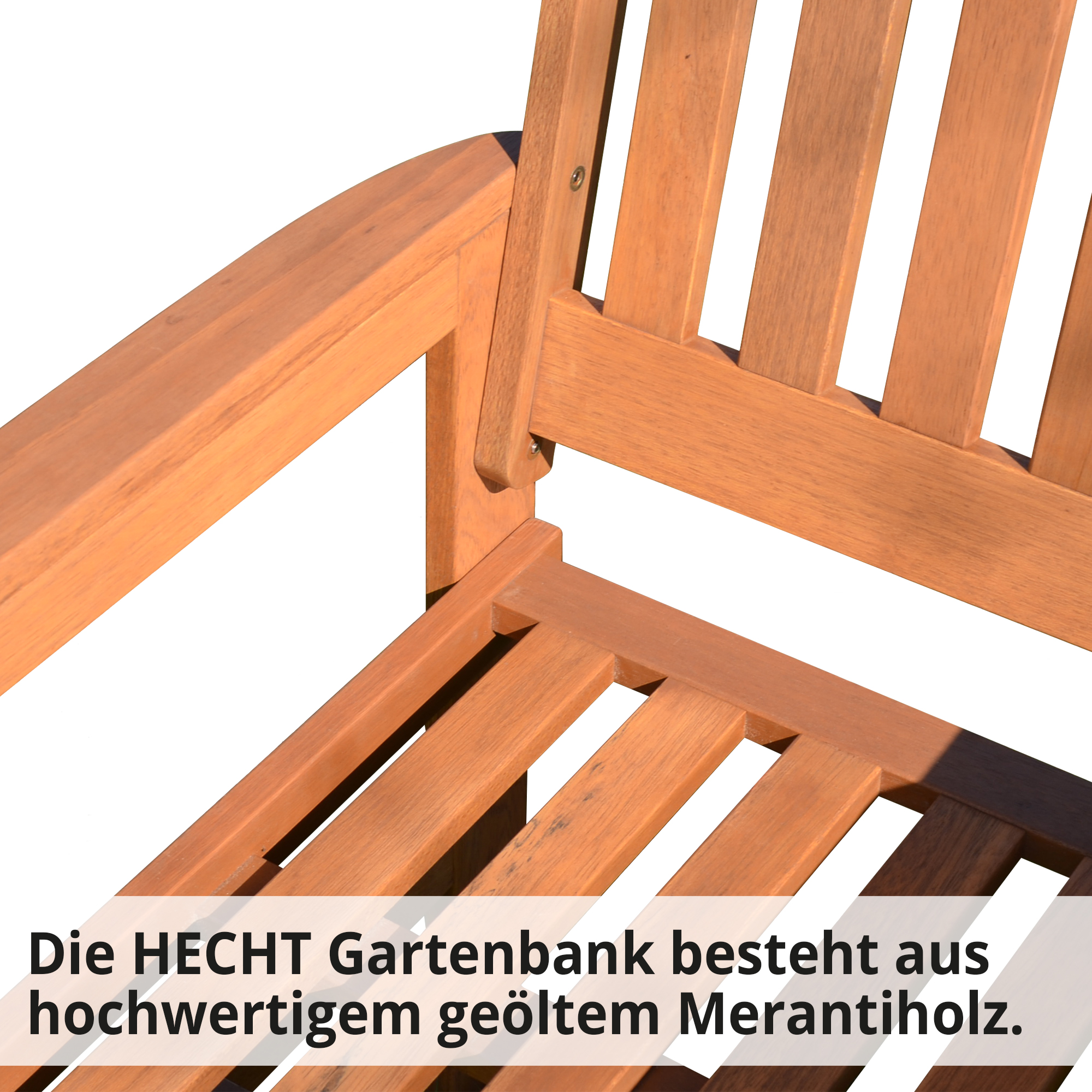Gartenbank mit hochwertigem Merantiholz – langlebig, robust und ideal für den Außenbereich Gartenbank mit hochwertigem Merantiholz – langlebig, robust und ideal für den Außenbereich