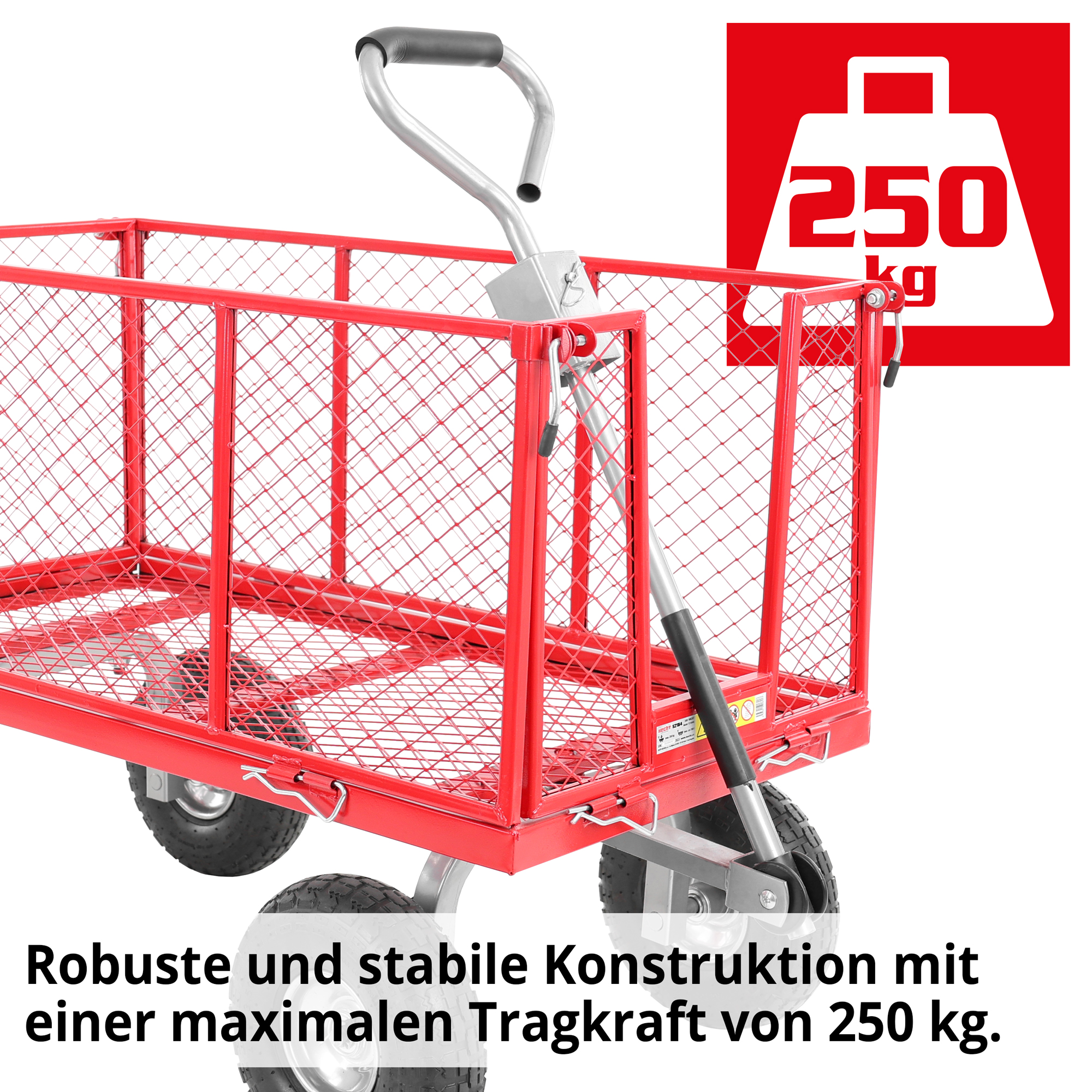 Transportwagen mit 250 kg und robuster Bauweise 