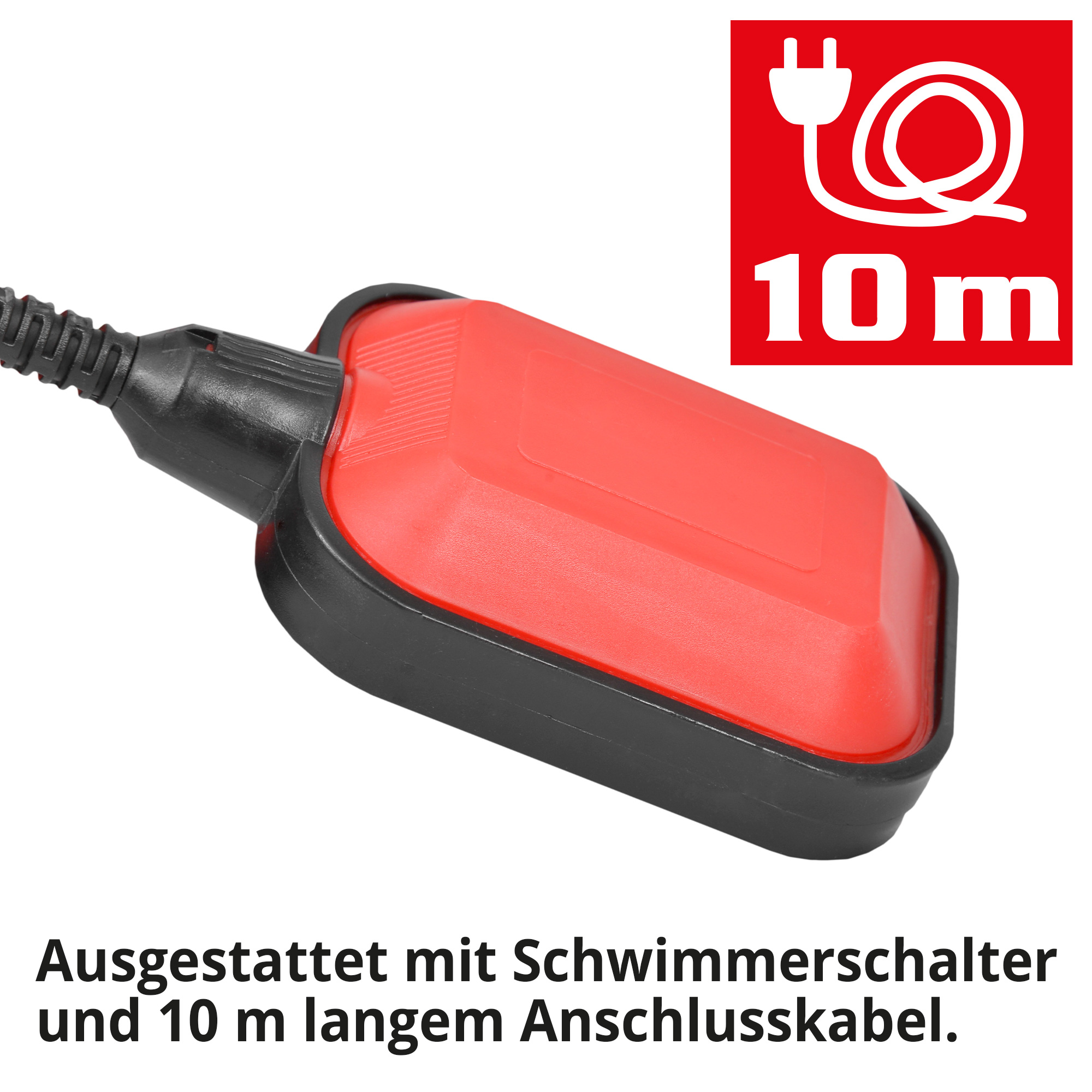 Tauchpumpe; Inklusive Schwimmschalter und 10 Meter Anschlusskabel