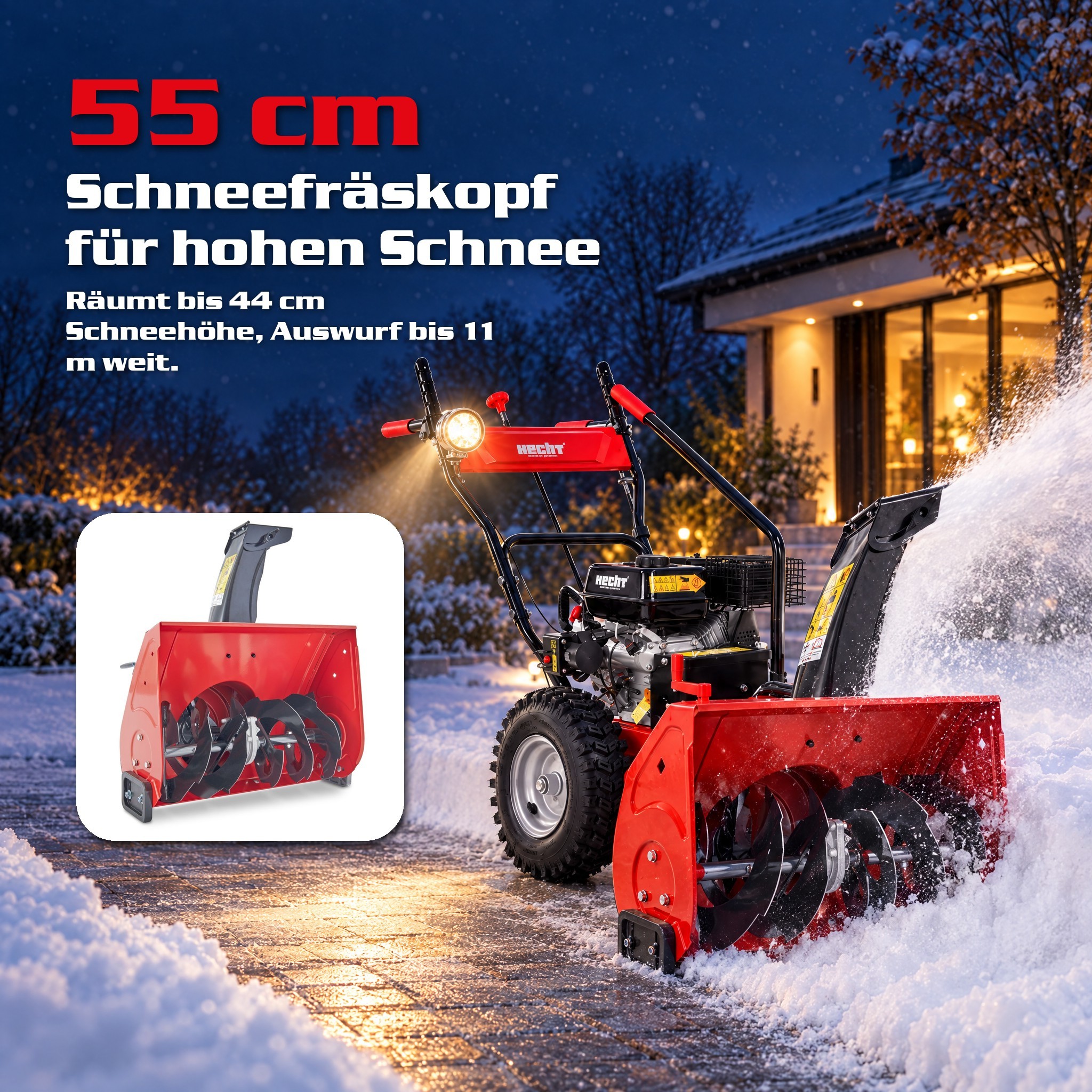 HECHT 8680 SE Set 6 Benzin-Kehrmaschine Bild 3 (Dieses Bild wurde mit Hilfe von KI generiert.)