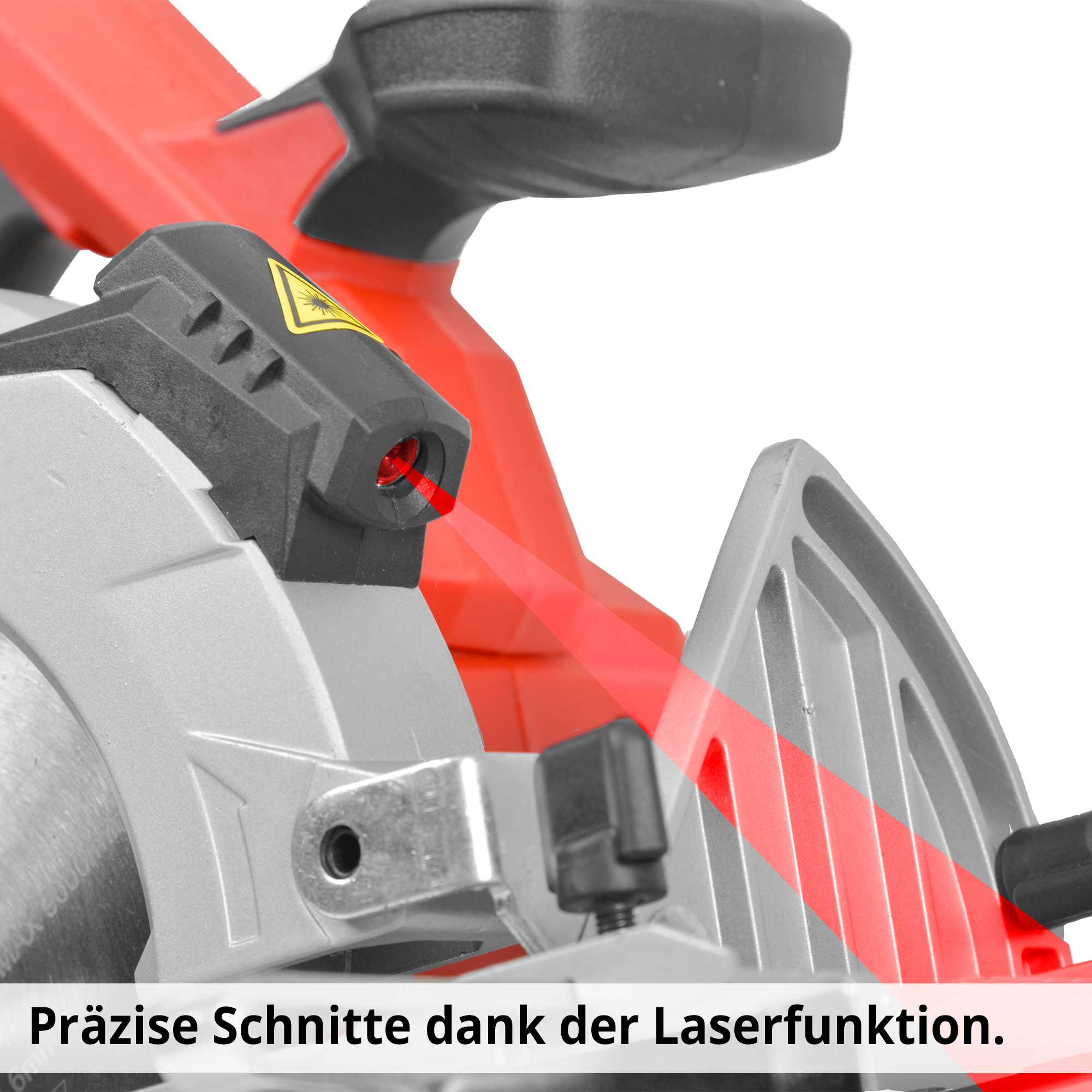 HECHT 1670 Akku Handkreissäge; Präzise Schnitte dank der Laserfunktion