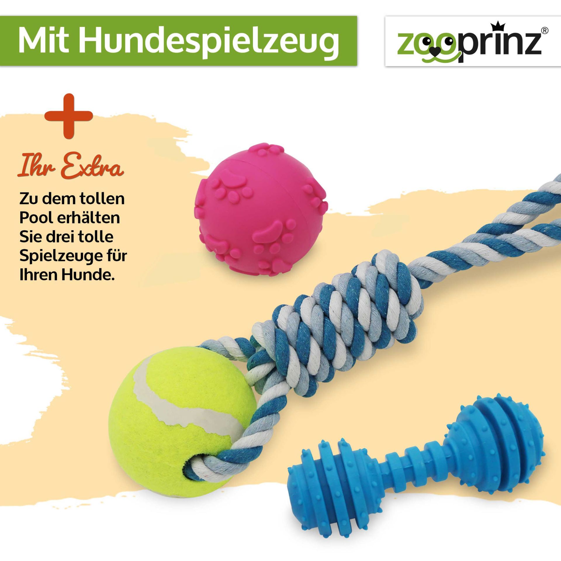 Hundepool; Drei Hundespielzeuge als Extra dazu