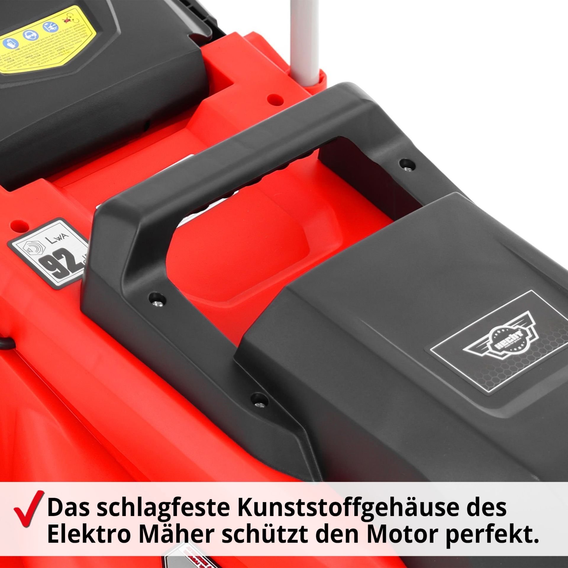 Elektro-Rasenmäher mit robusten Kunststoffgehäuse 