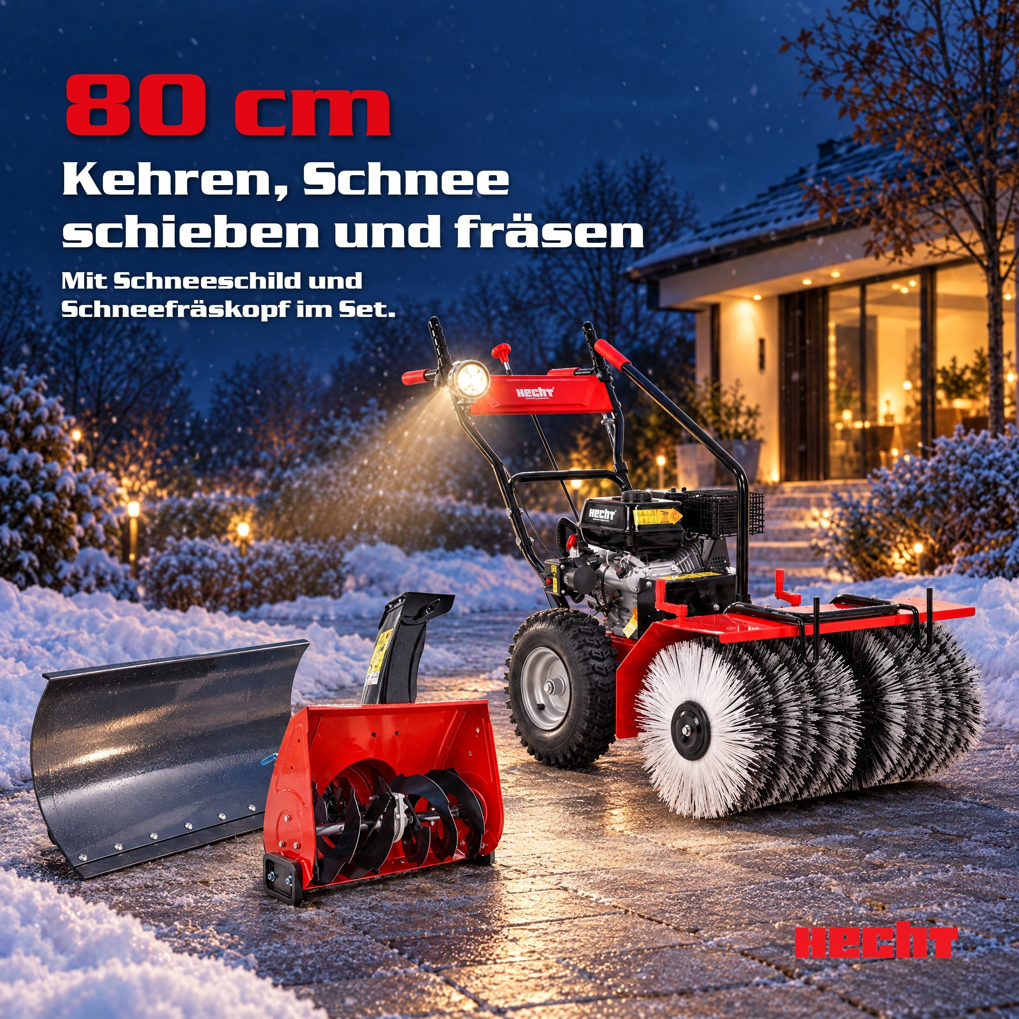 HECHT 8680 SE Set 5 Benzin-Kehrmaschine Bild 1 (Dieses Bild wurde mit Hilfe von KI generiert.)