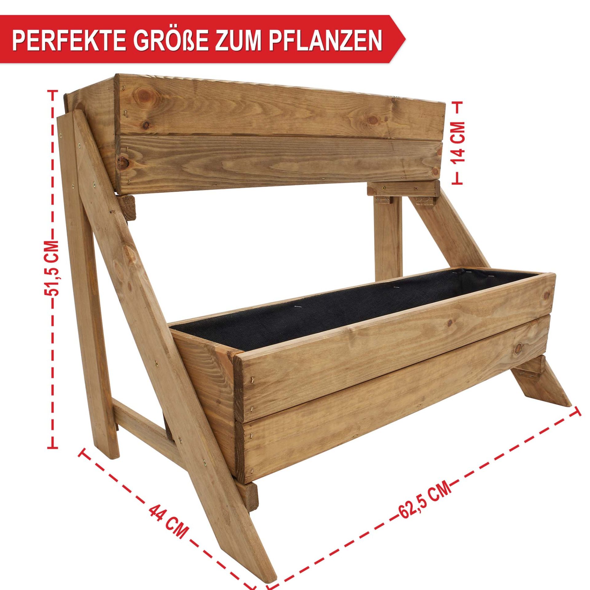Pflanztreppe 2-stöckig - Perfekte Größe zum pflanzen