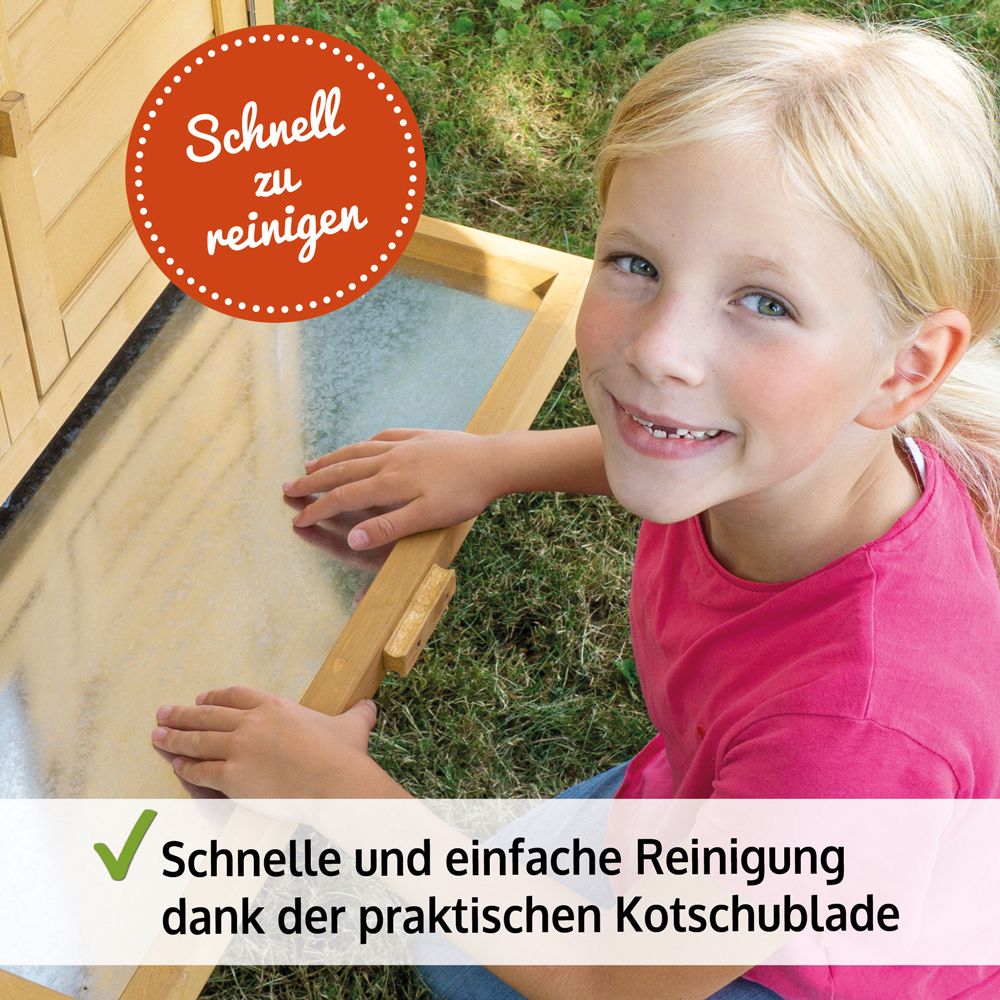 zooprinz Hasenstall Hasenfarm praktische Kotschublade ermöglicht schnelle und einfache Reinigung zooprinz Hasenstall Hasenfarm praktische Kotschublade ermöglicht schnelle und einfache Reinigung