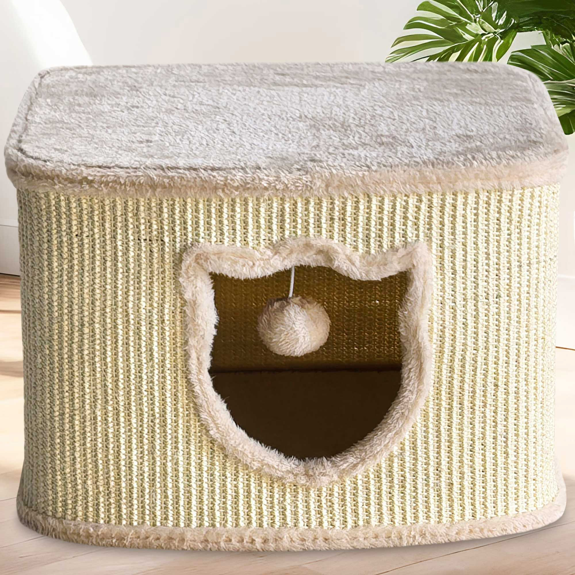 Zooprinz Katzenhaus Sisal Beige