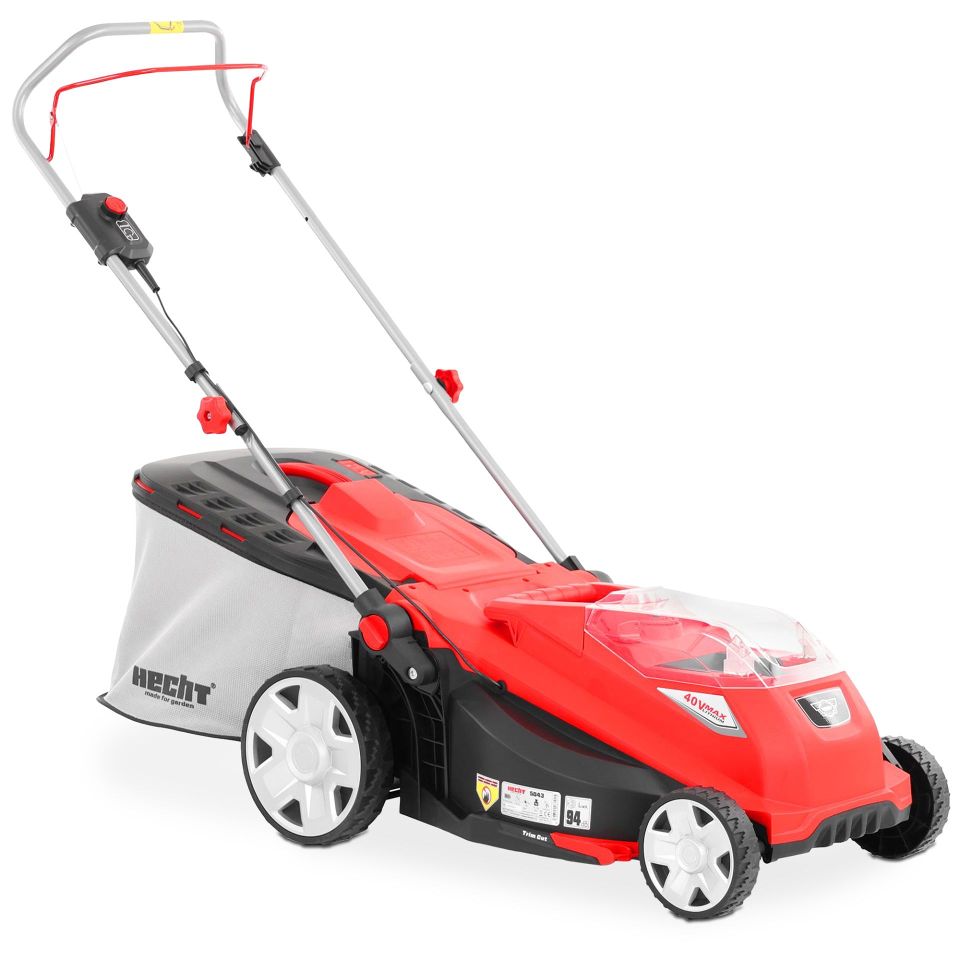 Hecht Akku-Rasenmäher 5043 mit 43 cm Schnittbreite und 50 Liter Grasfangkorb 