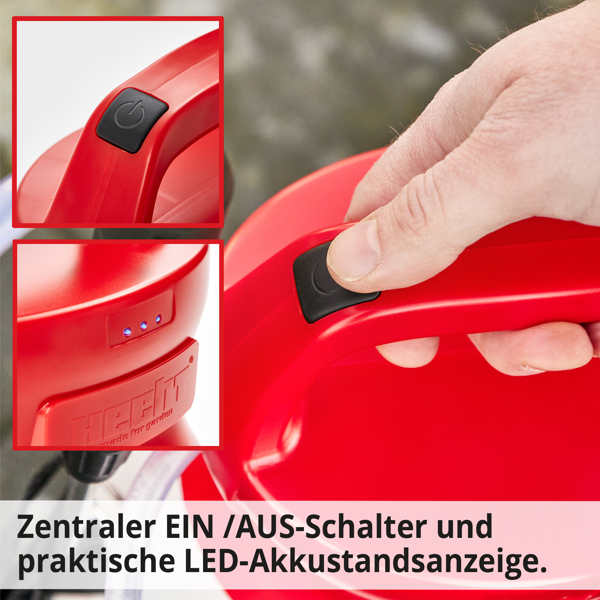 HECHT Akku Gartenspritze 4005 Akku Gartenspritze mit praktischem Schalter