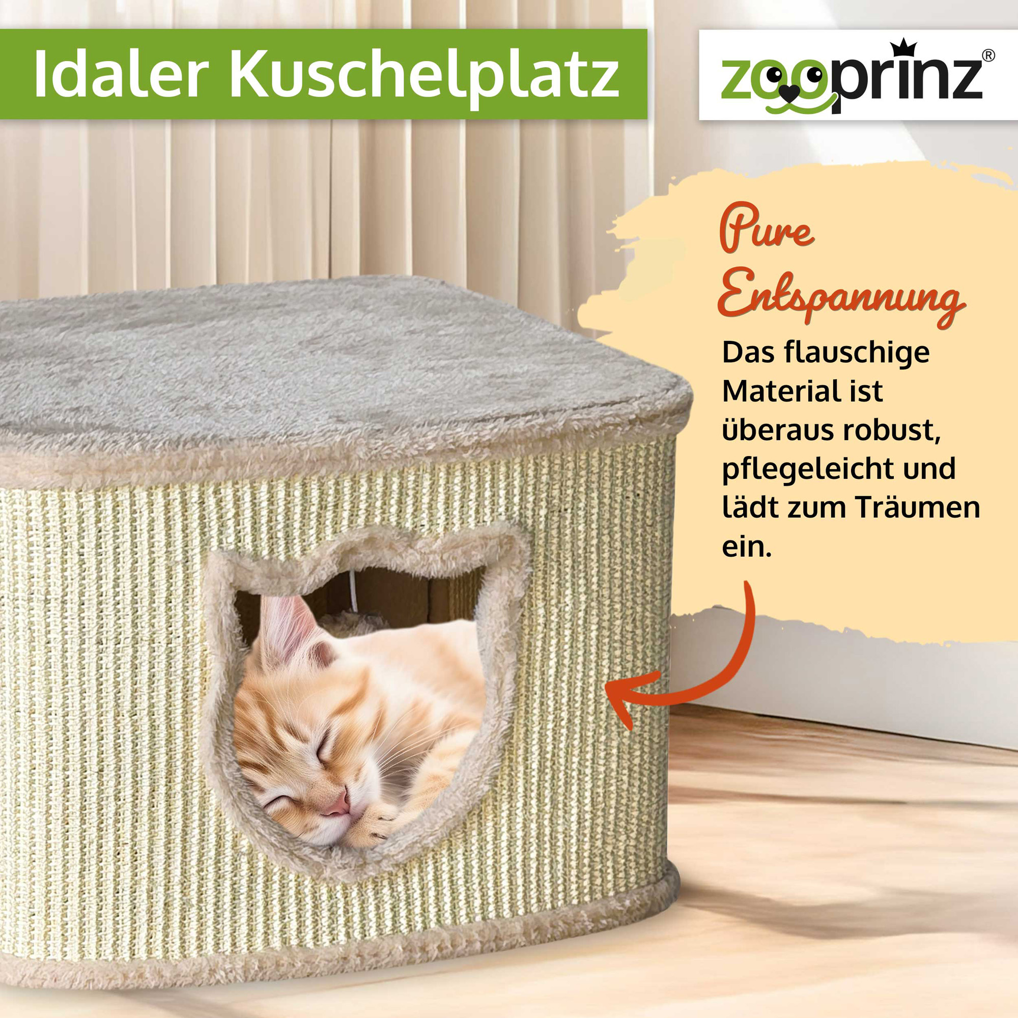 Katzenhaus Sisal; Idealer Kuschelplatz  Katzenhaus Sisal; Idealer Kuschelplatz