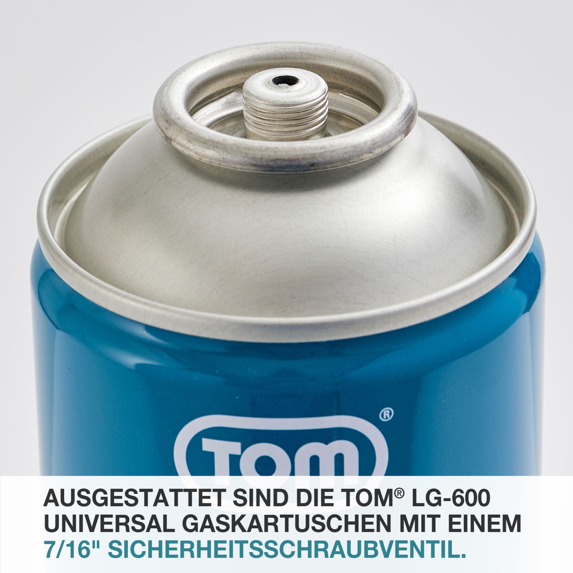 TOM LG-600 Gaskartusche mit 7/16 Zoll Sicherheitsschraubventil