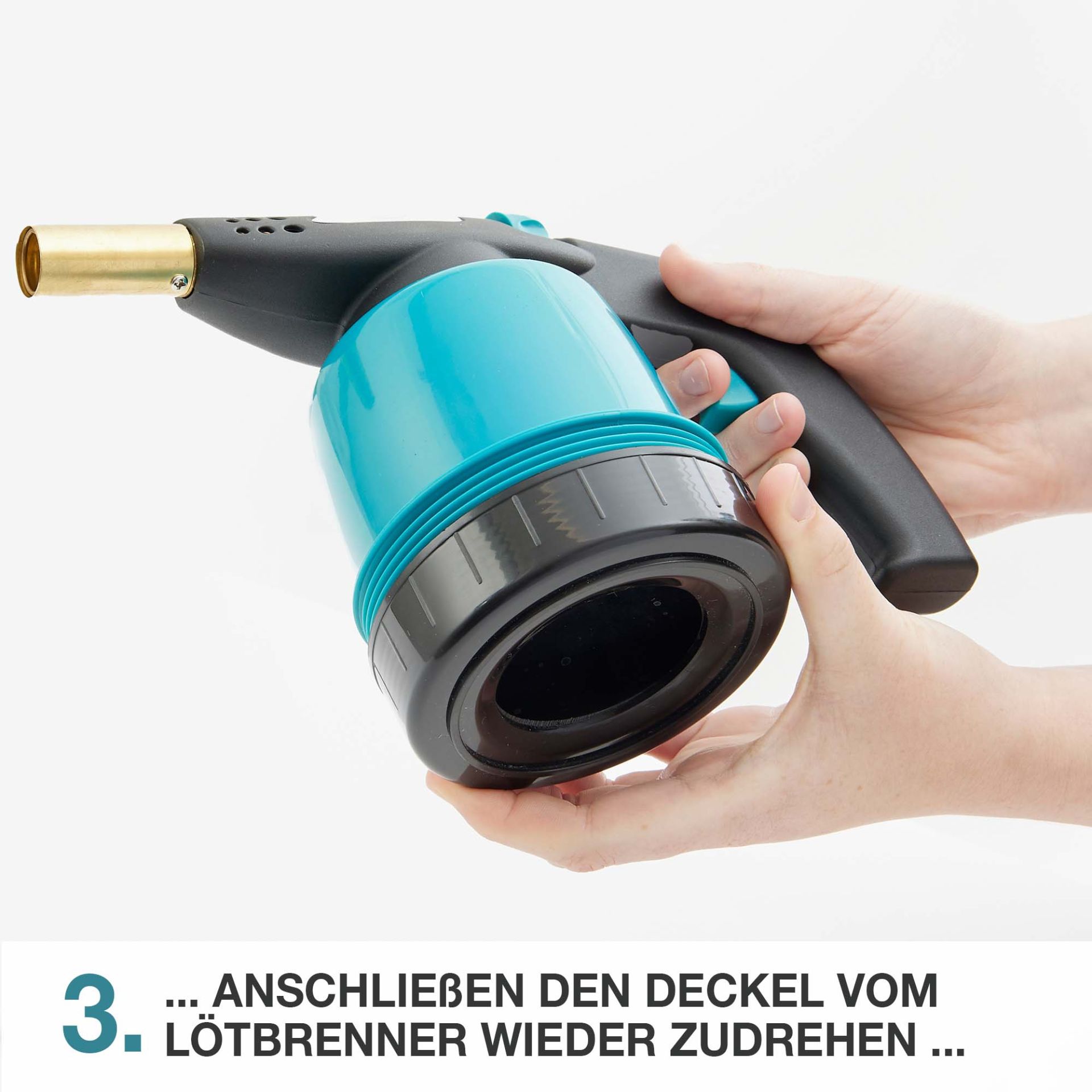 TOM Lötbrenner GB-190; Schraubdeckel für Kartuschenwechsel