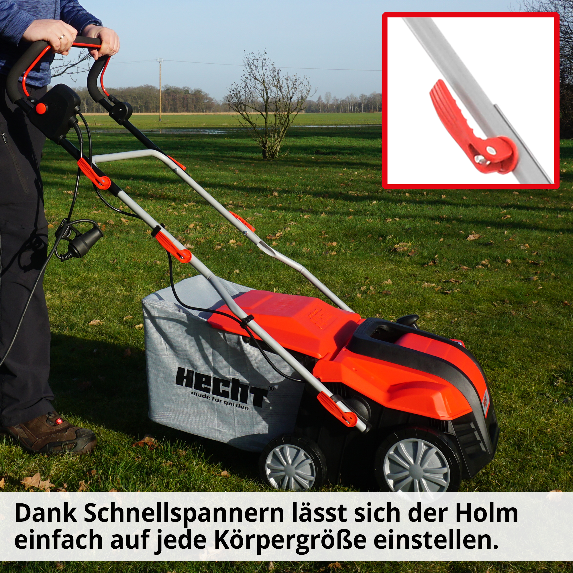 HECHT Elektro Vertikutierer »1848« Vertikutierer mit verstellbarem Holm