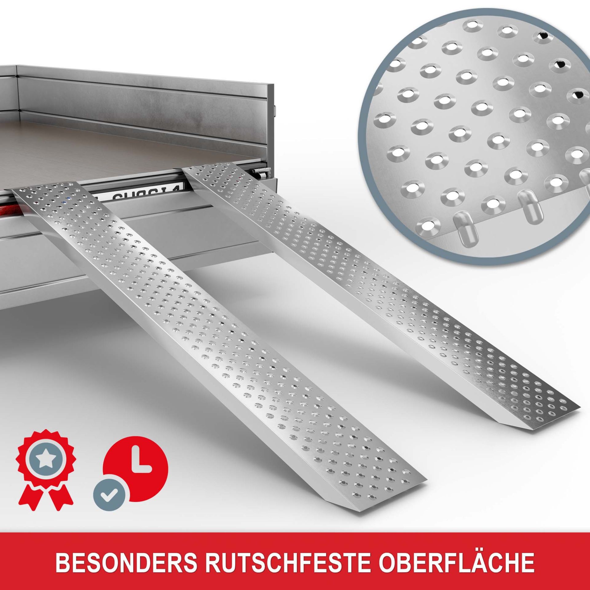 Auffahrrampen - besonders rutschfeste Oberfläche