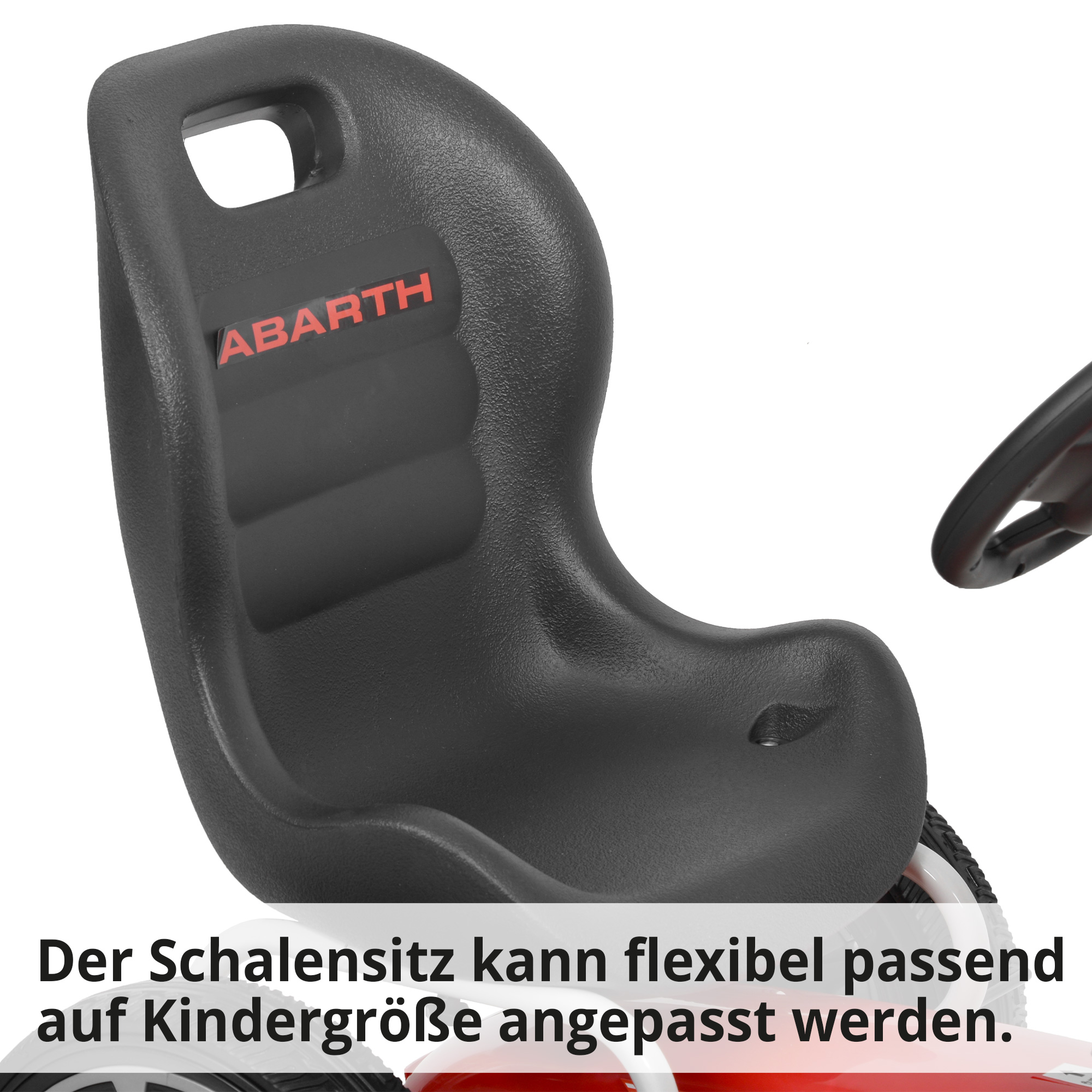 HECHT ABARTH Tretkart Red Tretkart mit anpassbarem Schalensitz