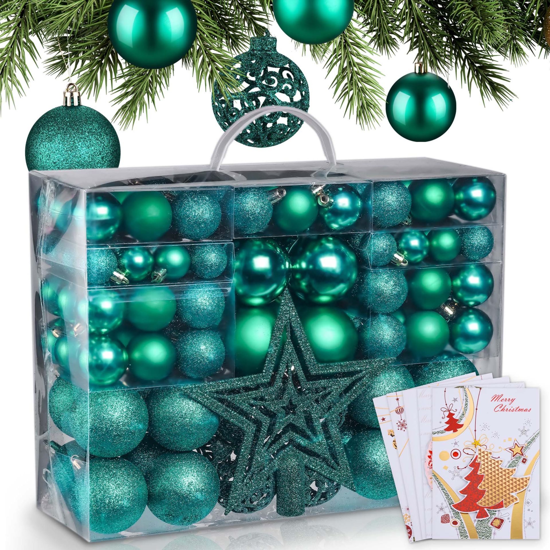 ONBEST, Weihnachtskugeln Grün, Artikelnummer 44225