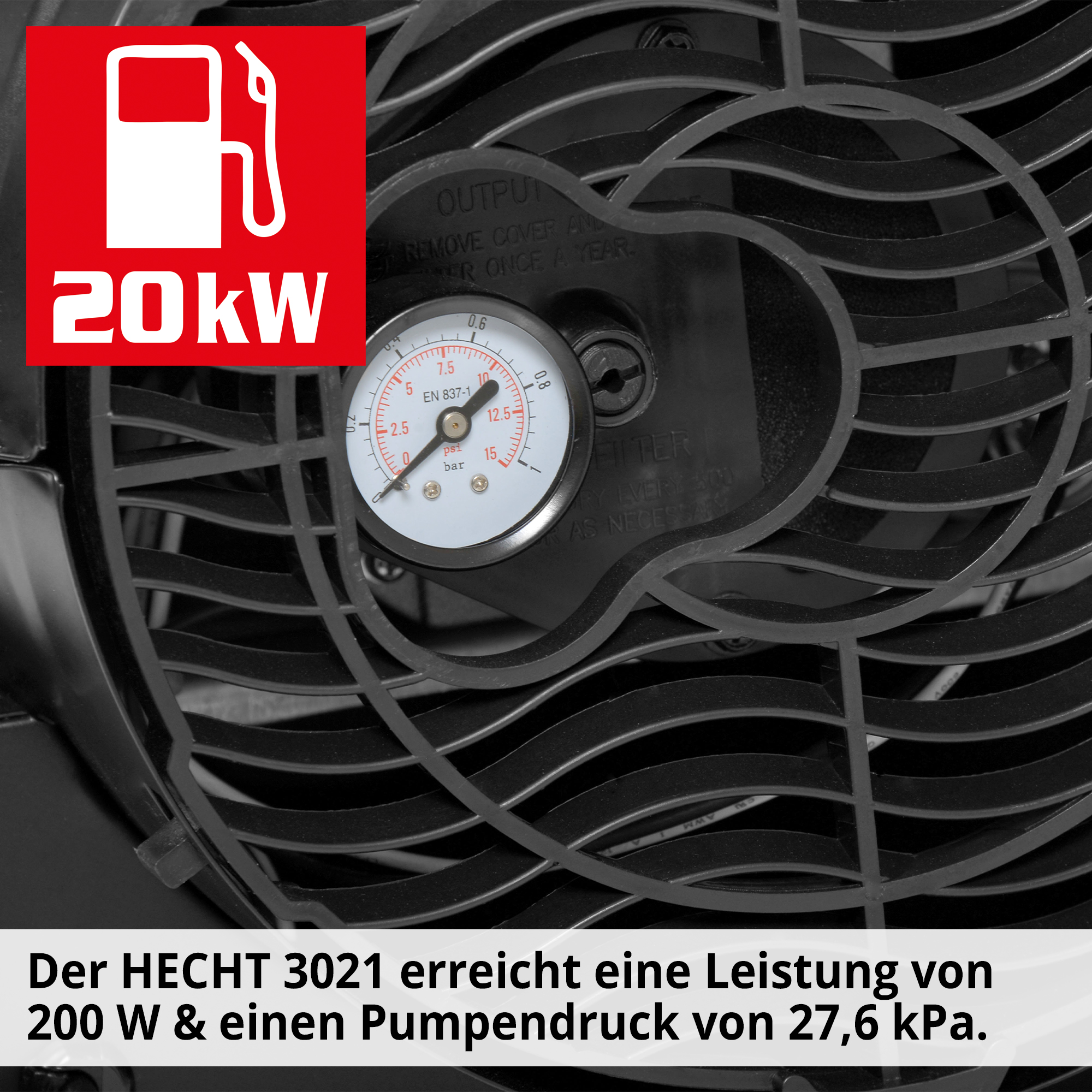 HECHT Diesel Heizkanone 3021 Heizkanone mit hoher Leistung und Pumpendruck