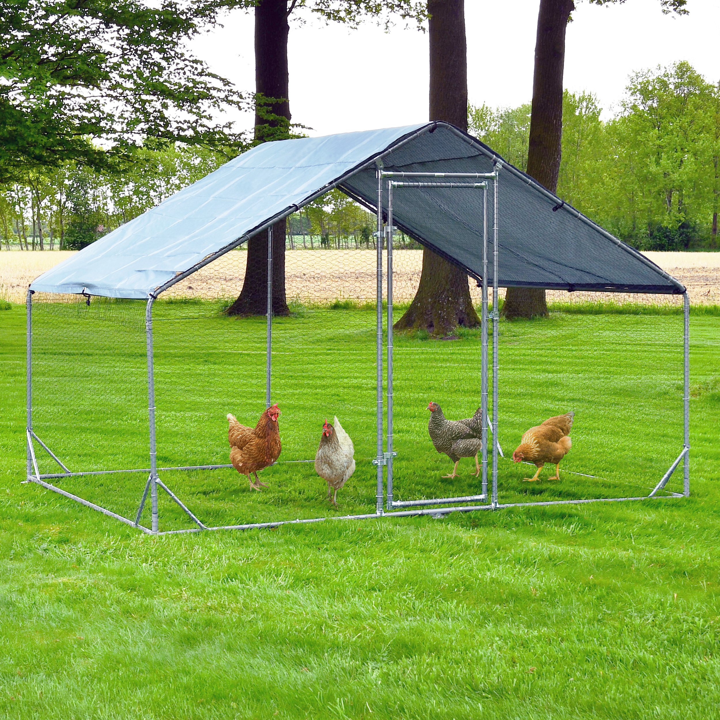 Hühnervoliere Hühner Freilaufgehege Metall zooprinz 