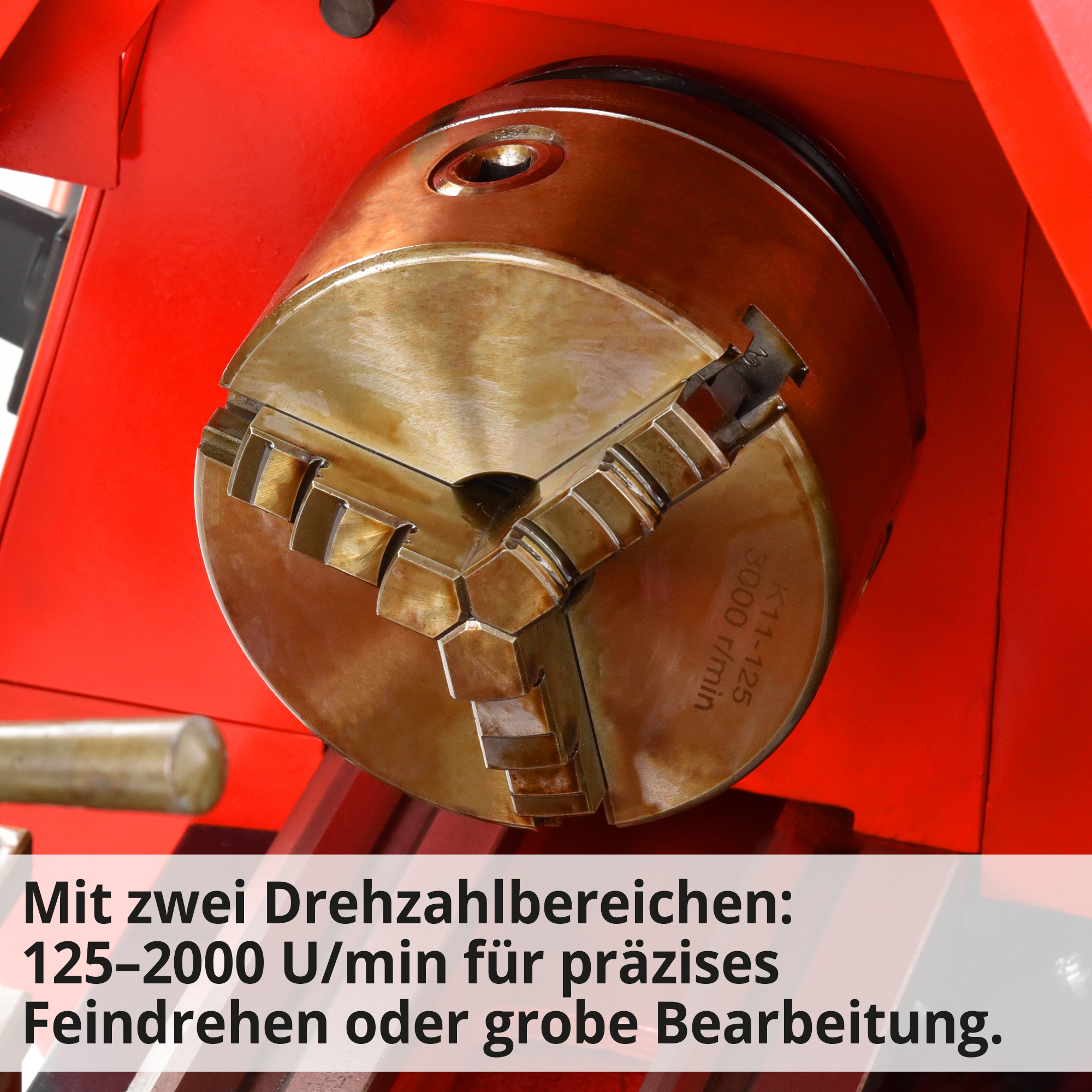 HECHT 8420 Drehbank mit 2 Drehzahlbereiche für präzises Feindrehen oder grobe Bearbeitung
