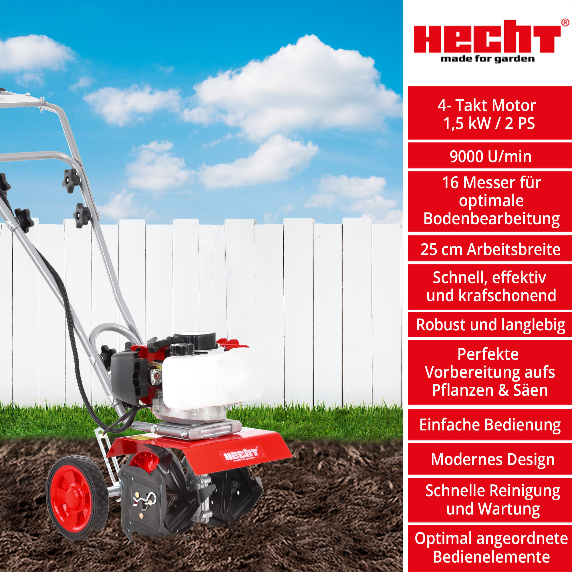 Gartenhacke; Übersicht über alle Eigenschaften